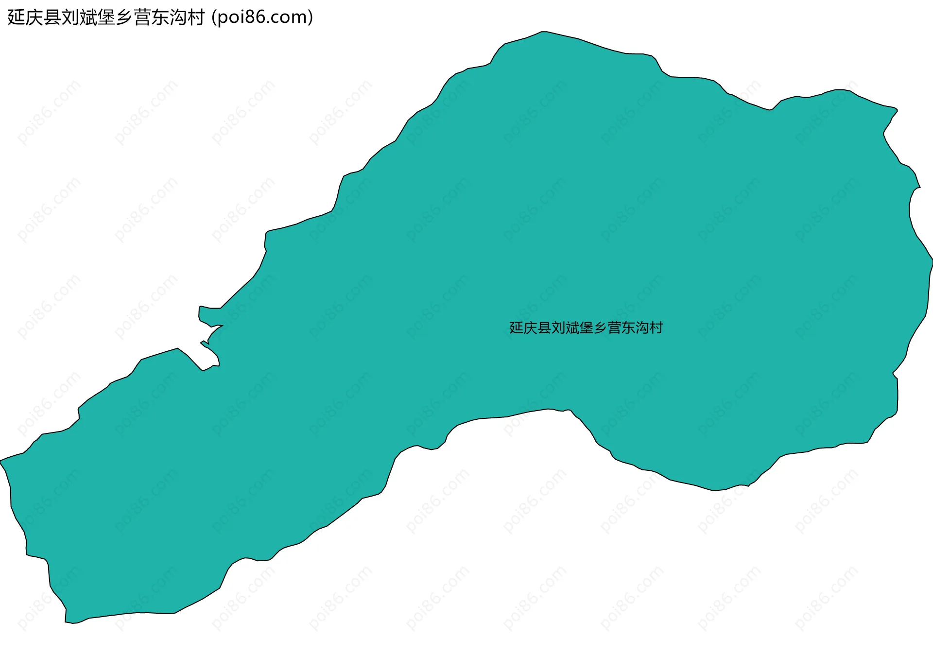 延庆县刘斌堡乡营东沟村边界地图