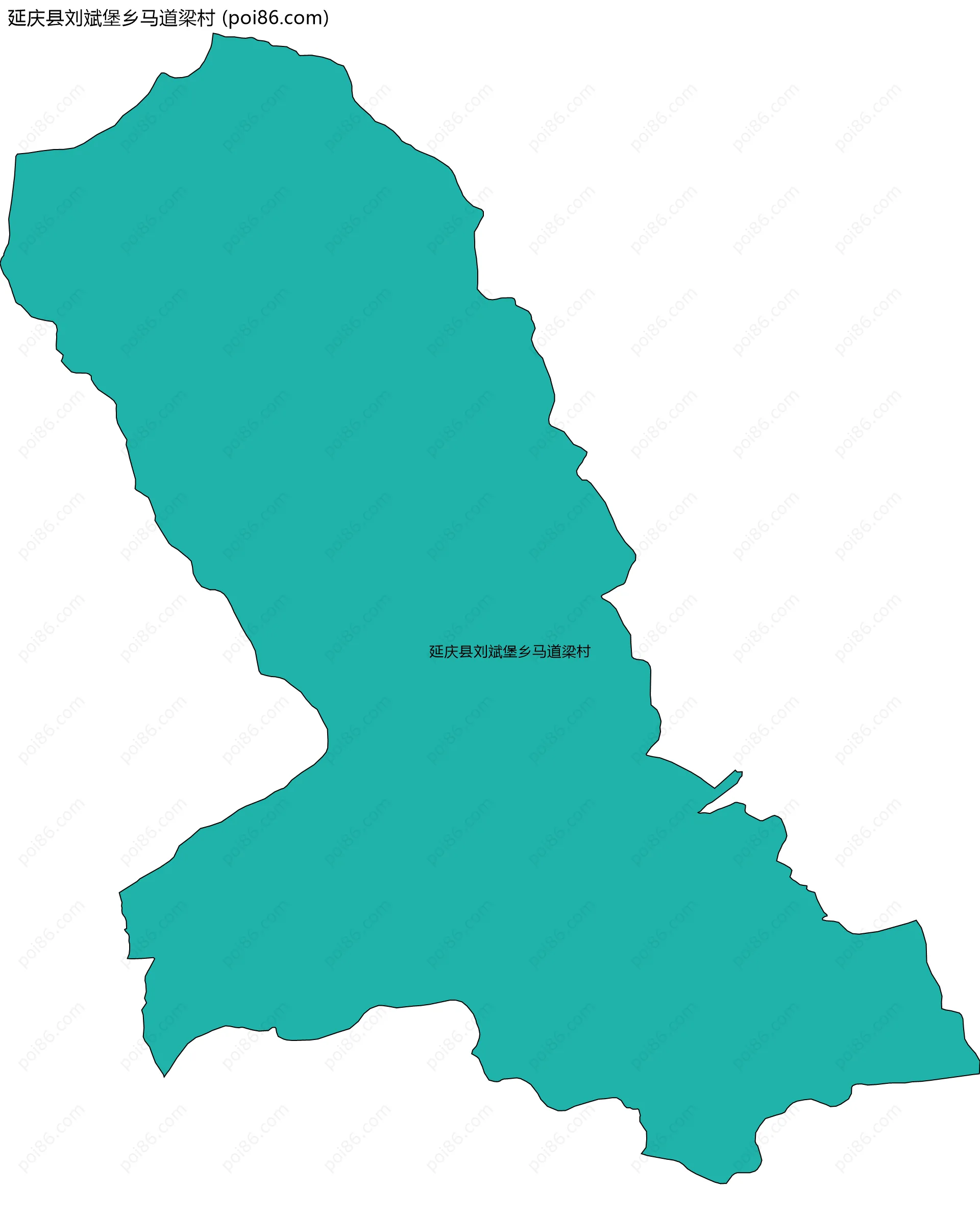 延庆县刘斌堡乡马道梁村边界地图