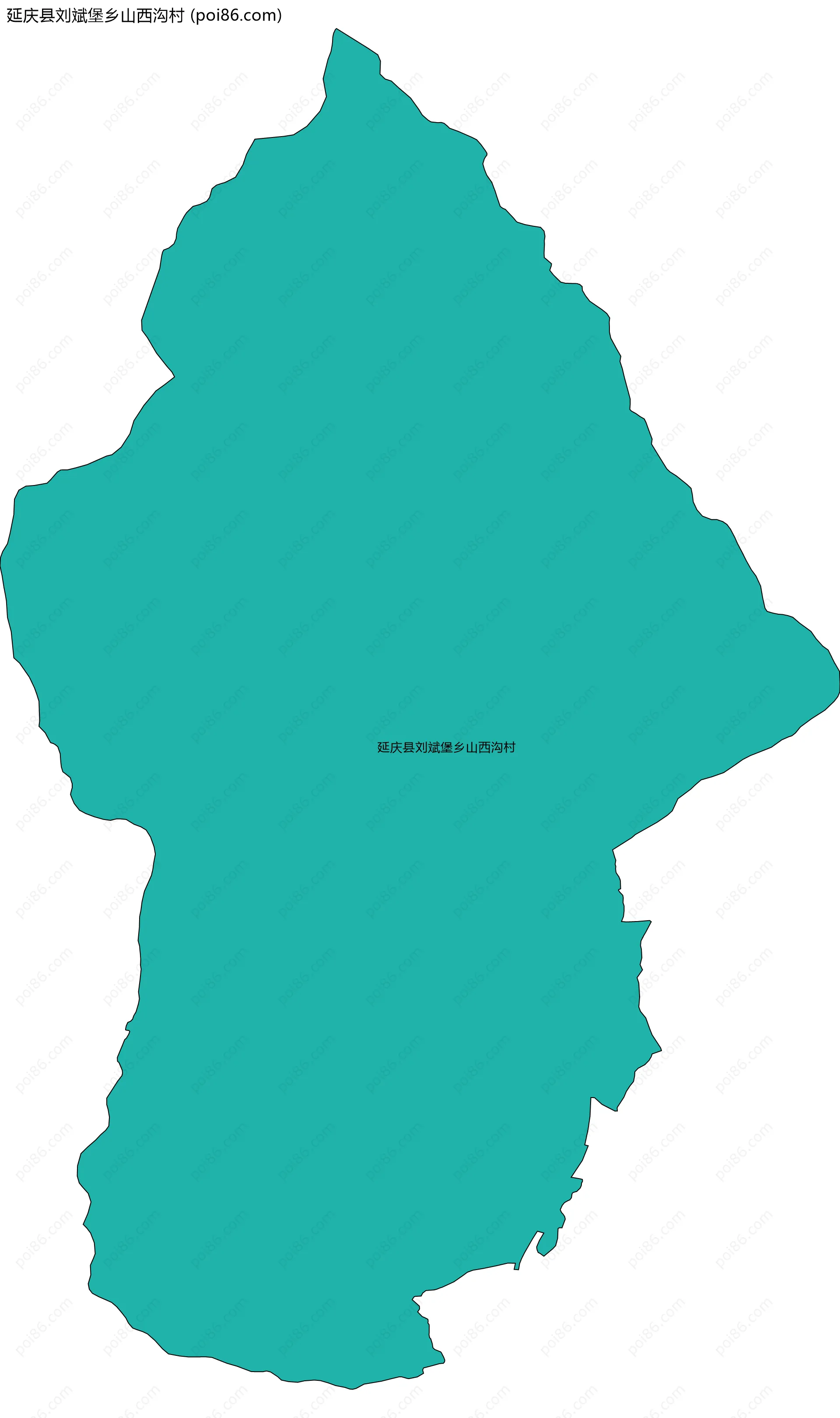 延庆县刘斌堡乡山西沟村边界地图