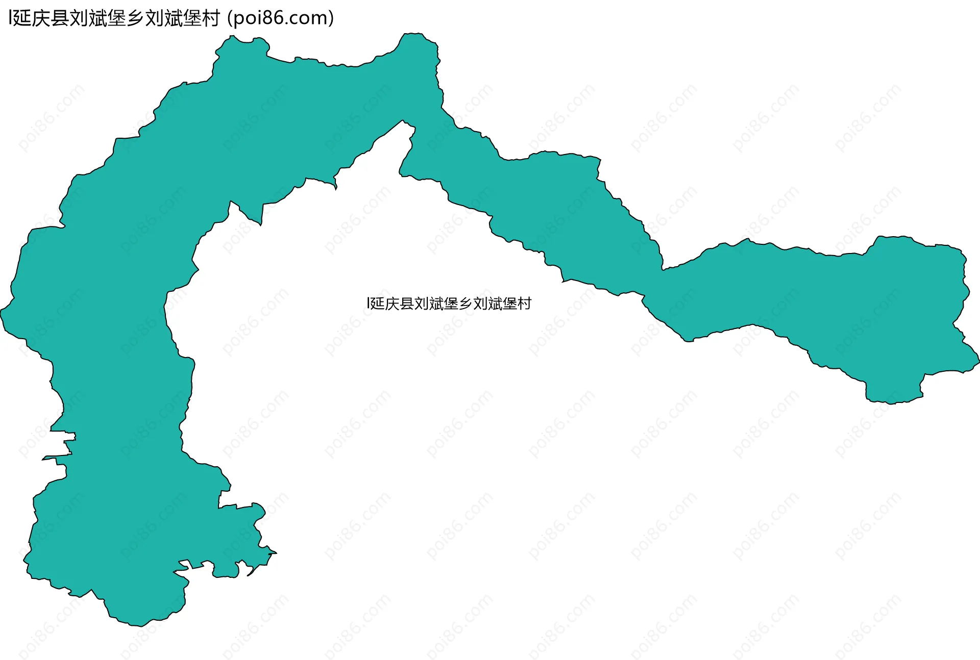 l延庆县刘斌堡乡刘斌堡村边界地图