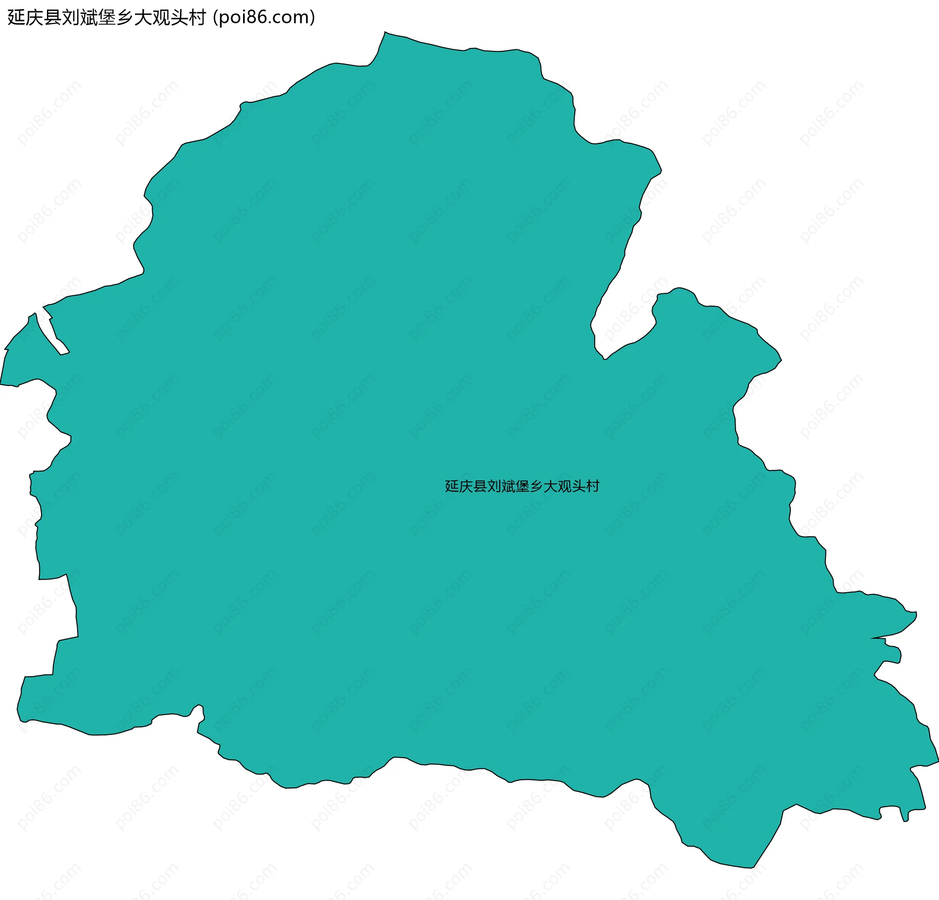 延庆县刘斌堡乡大观头村边界地图