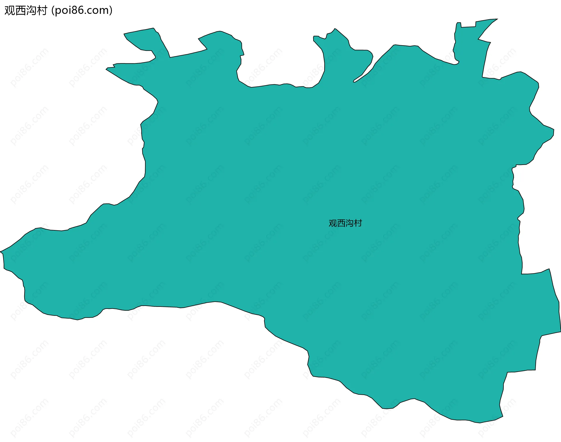 观西沟村边界地图
