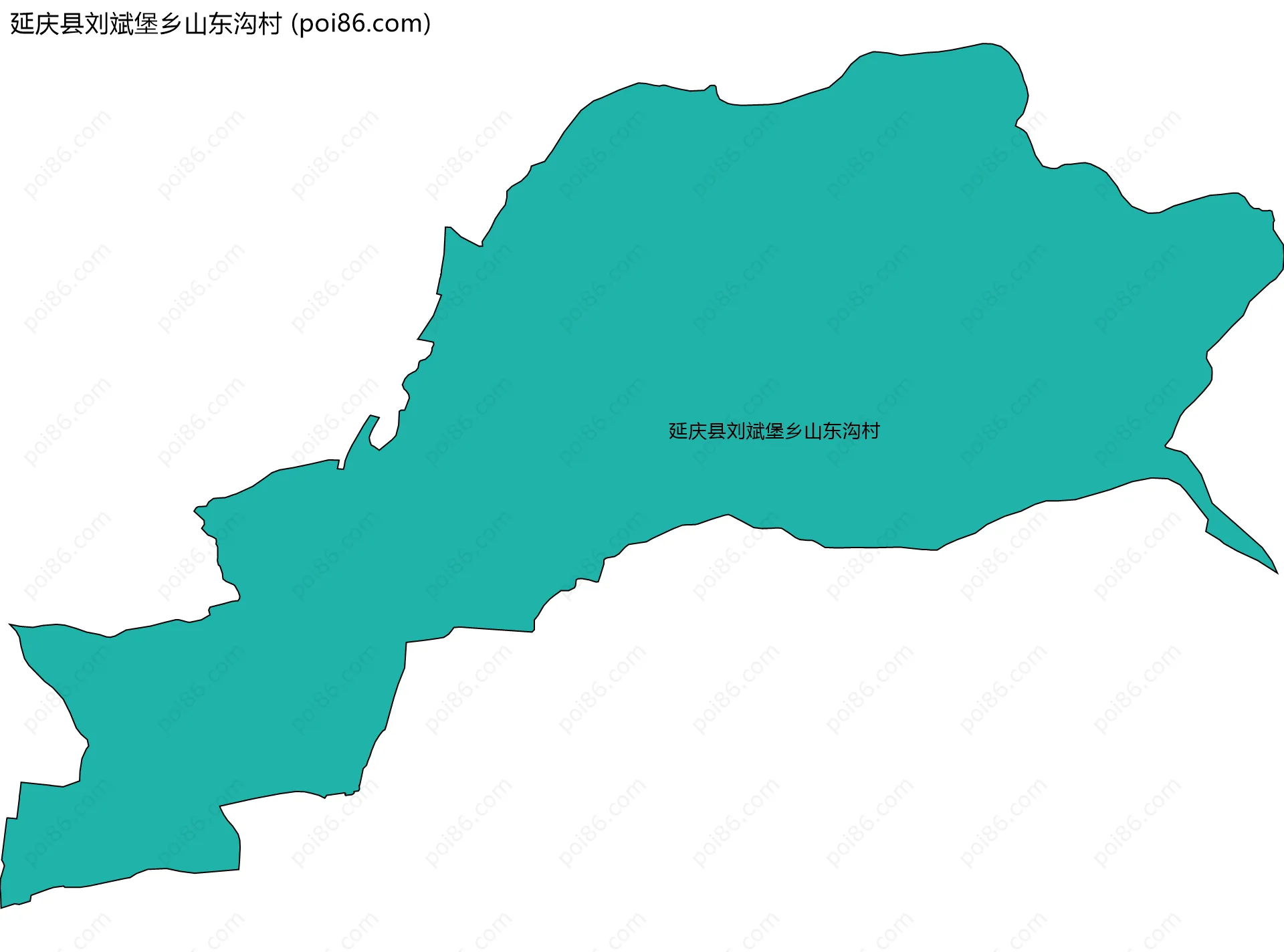 延庆县刘斌堡乡山东沟村边界地图