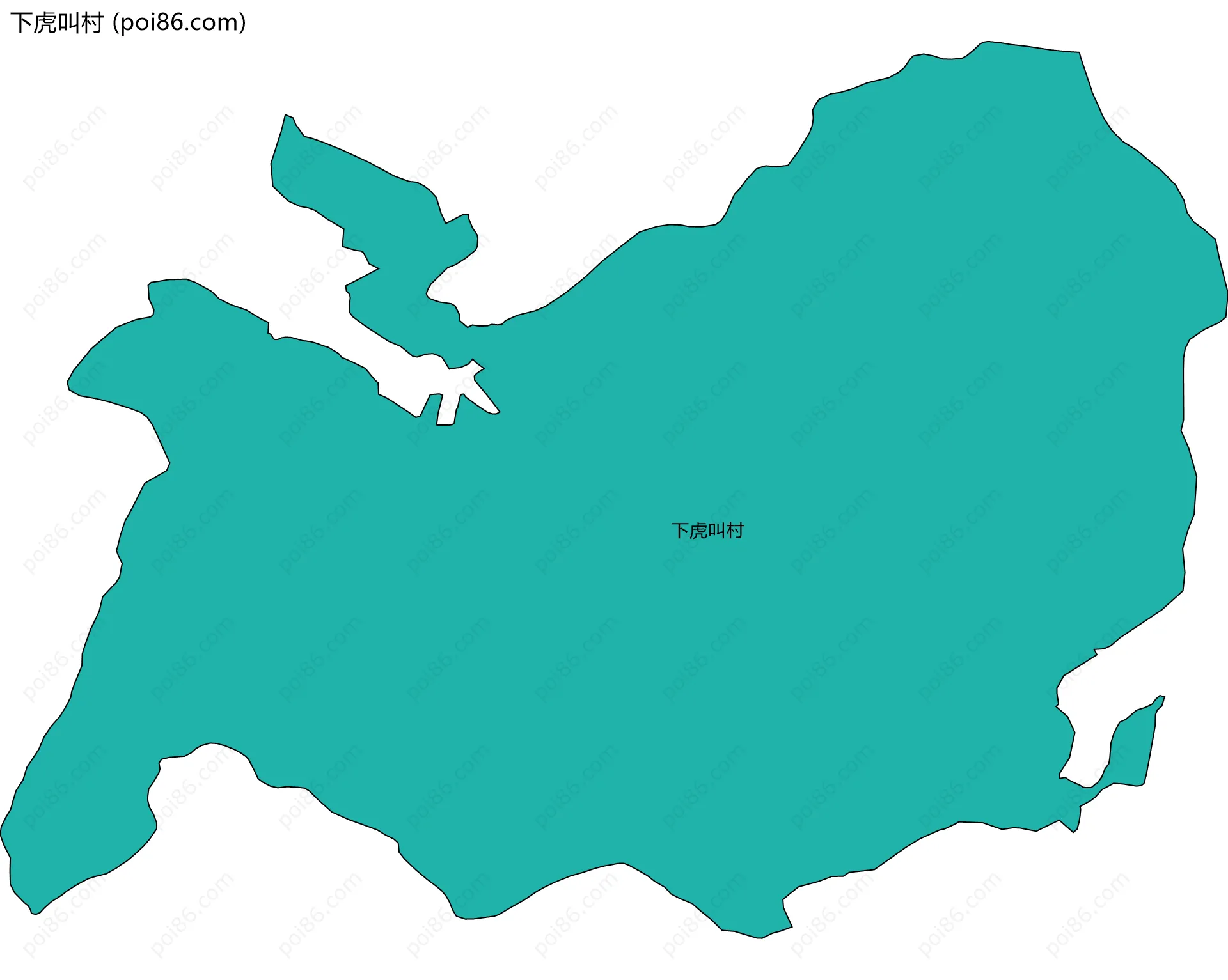 下虎叫村边界地图