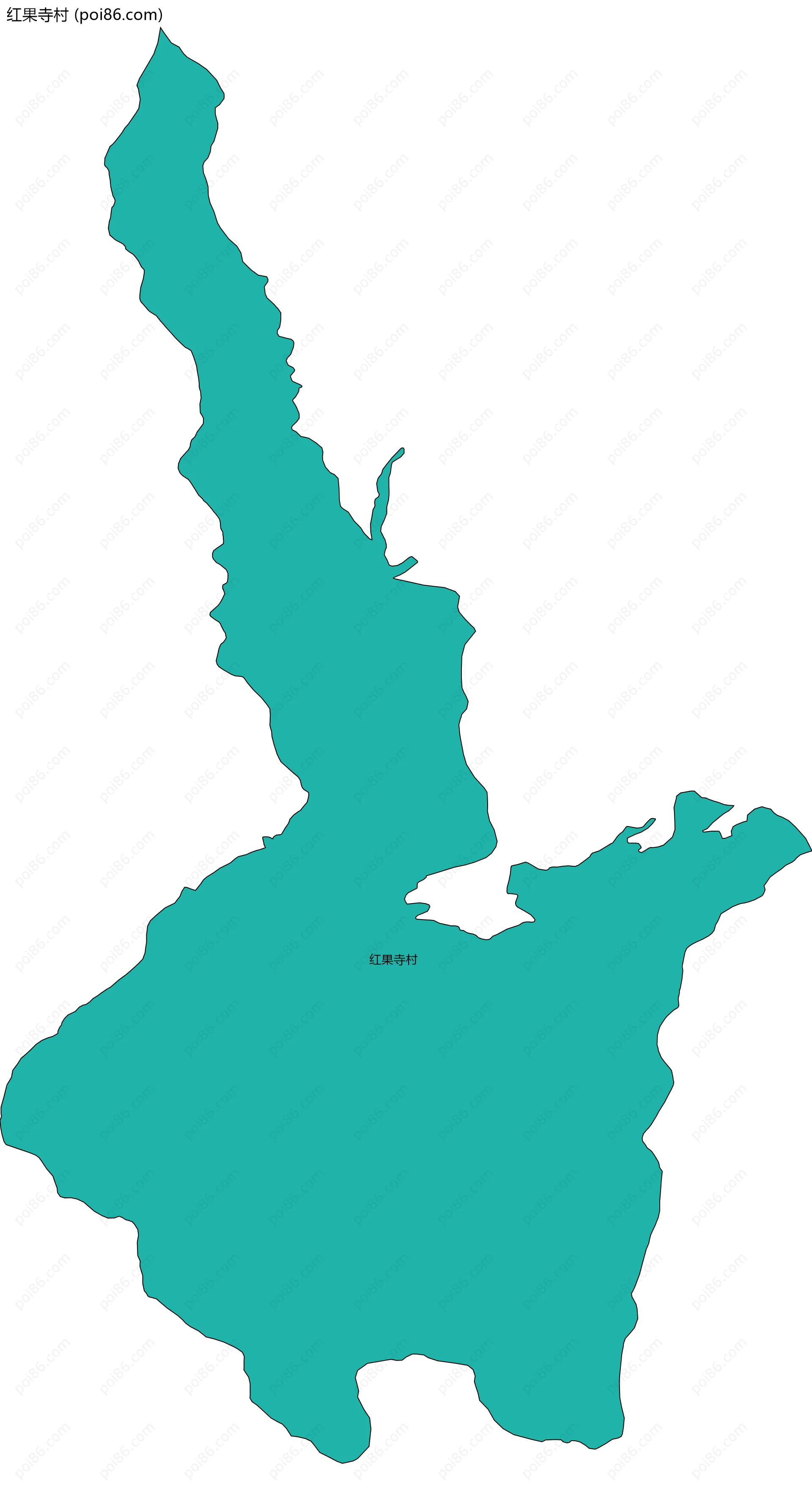红果寺村边界地图