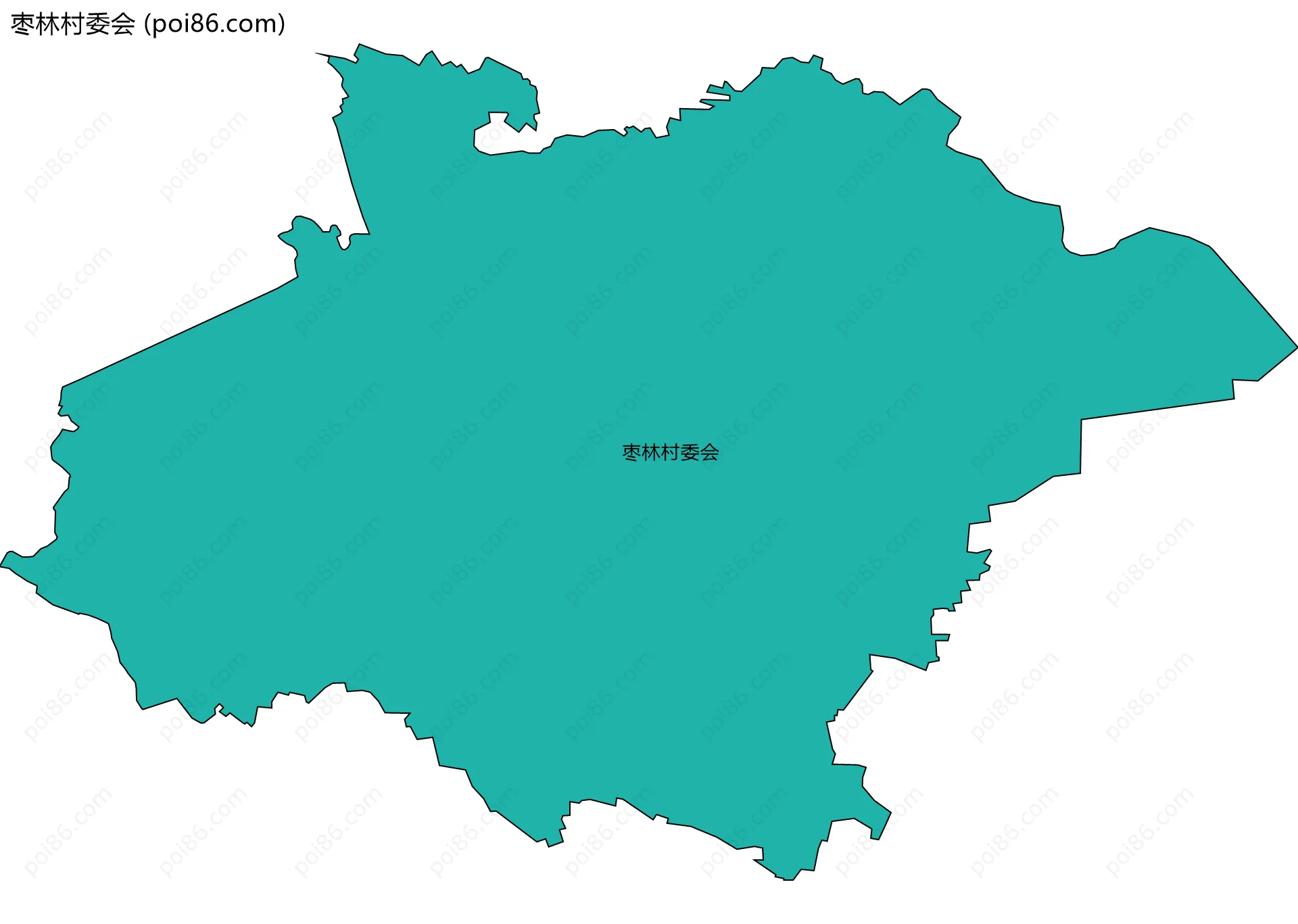 枣林村委会边界地图