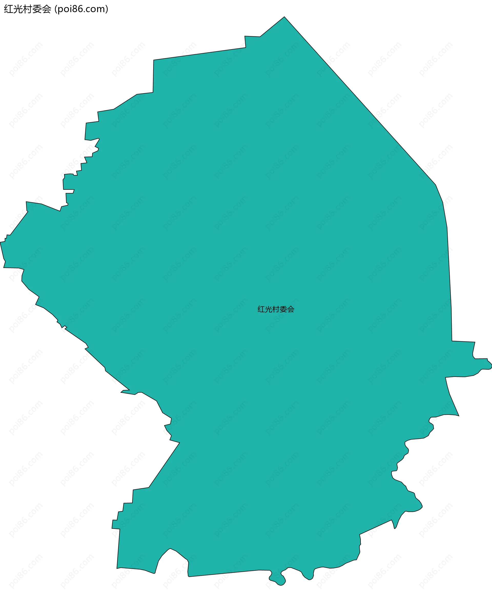 红光村委会边界地图