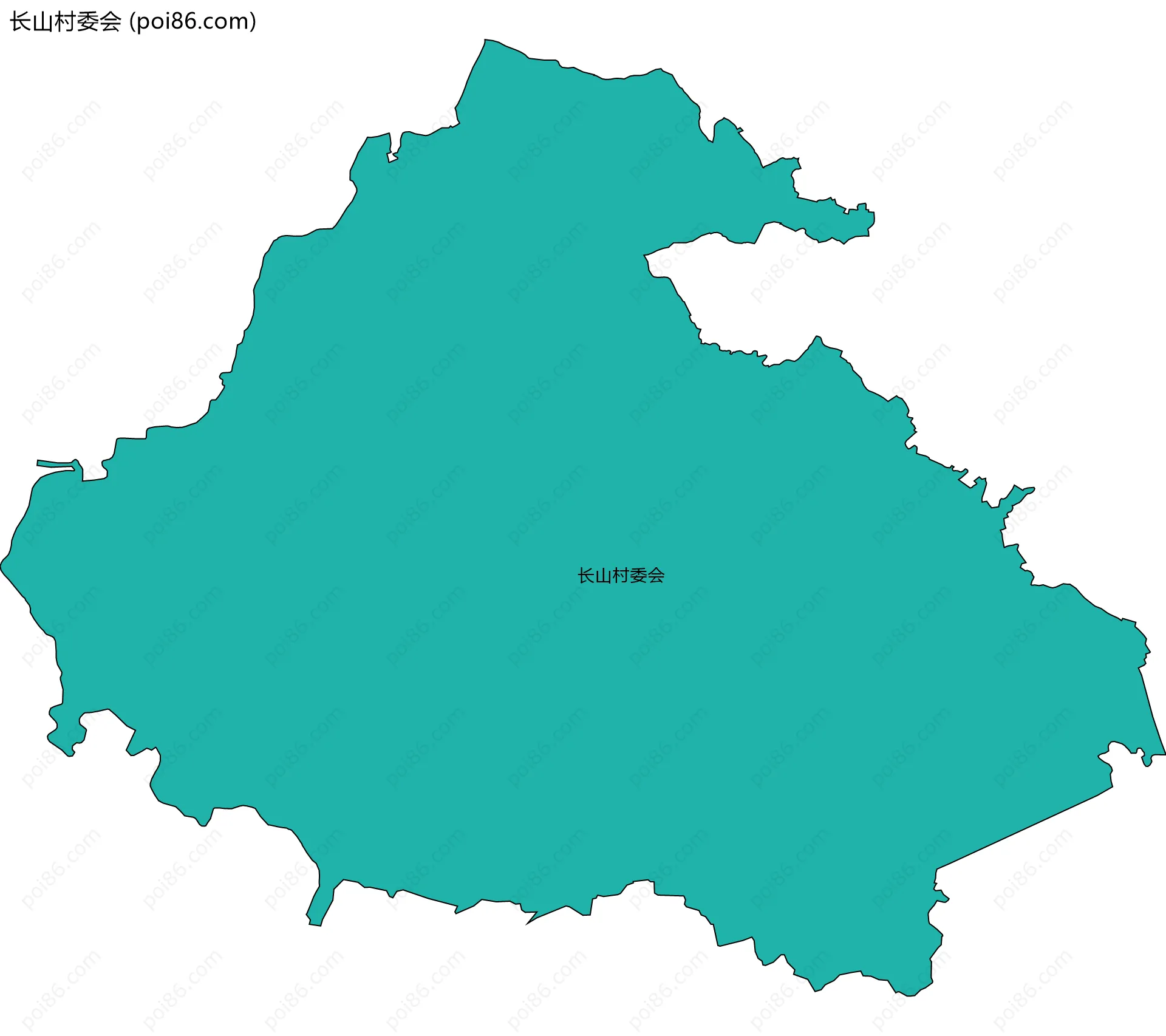 长山村委会边界地图