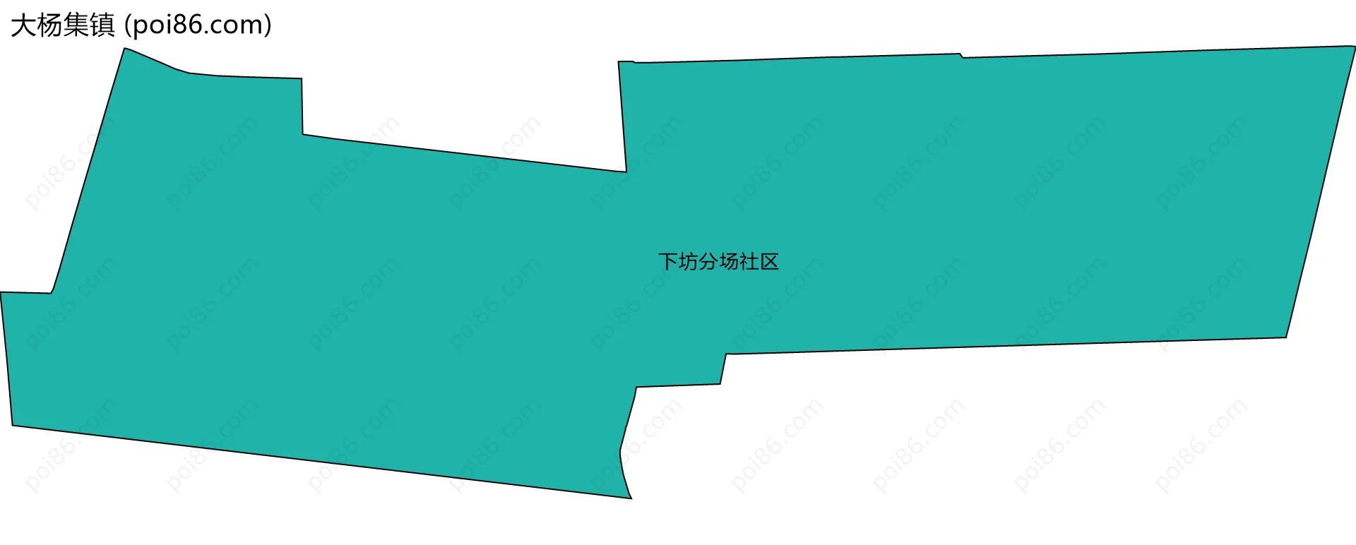 大杨集镇边界地图(五级行政区划)