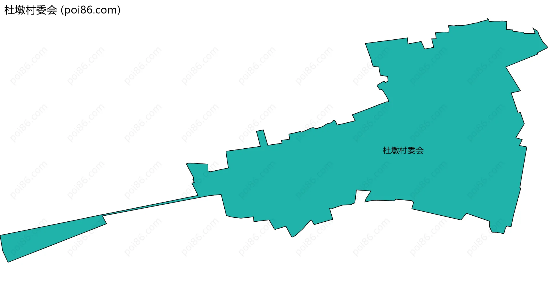 杜墩村委会边界地图