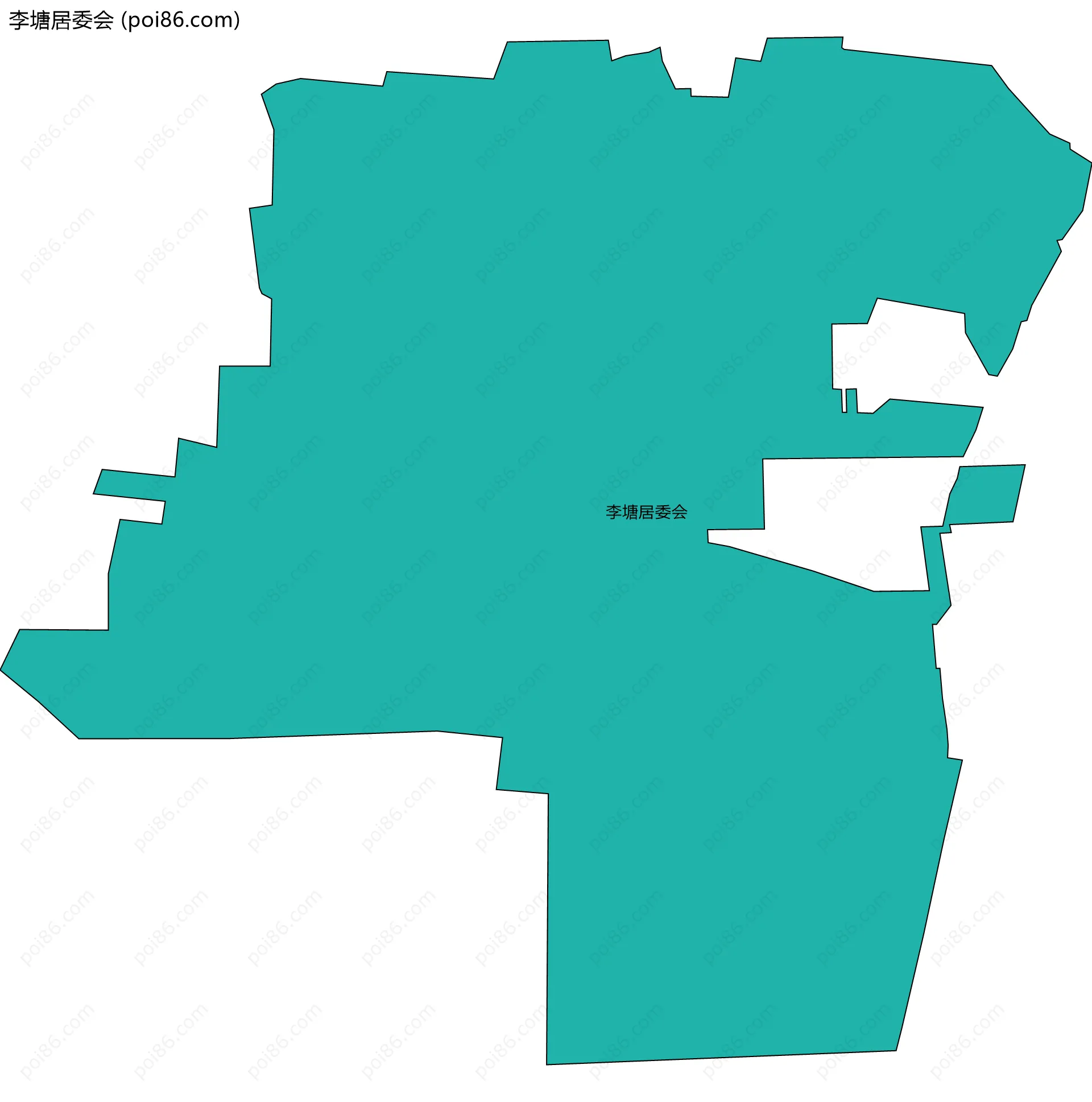李塘居委会边界地图