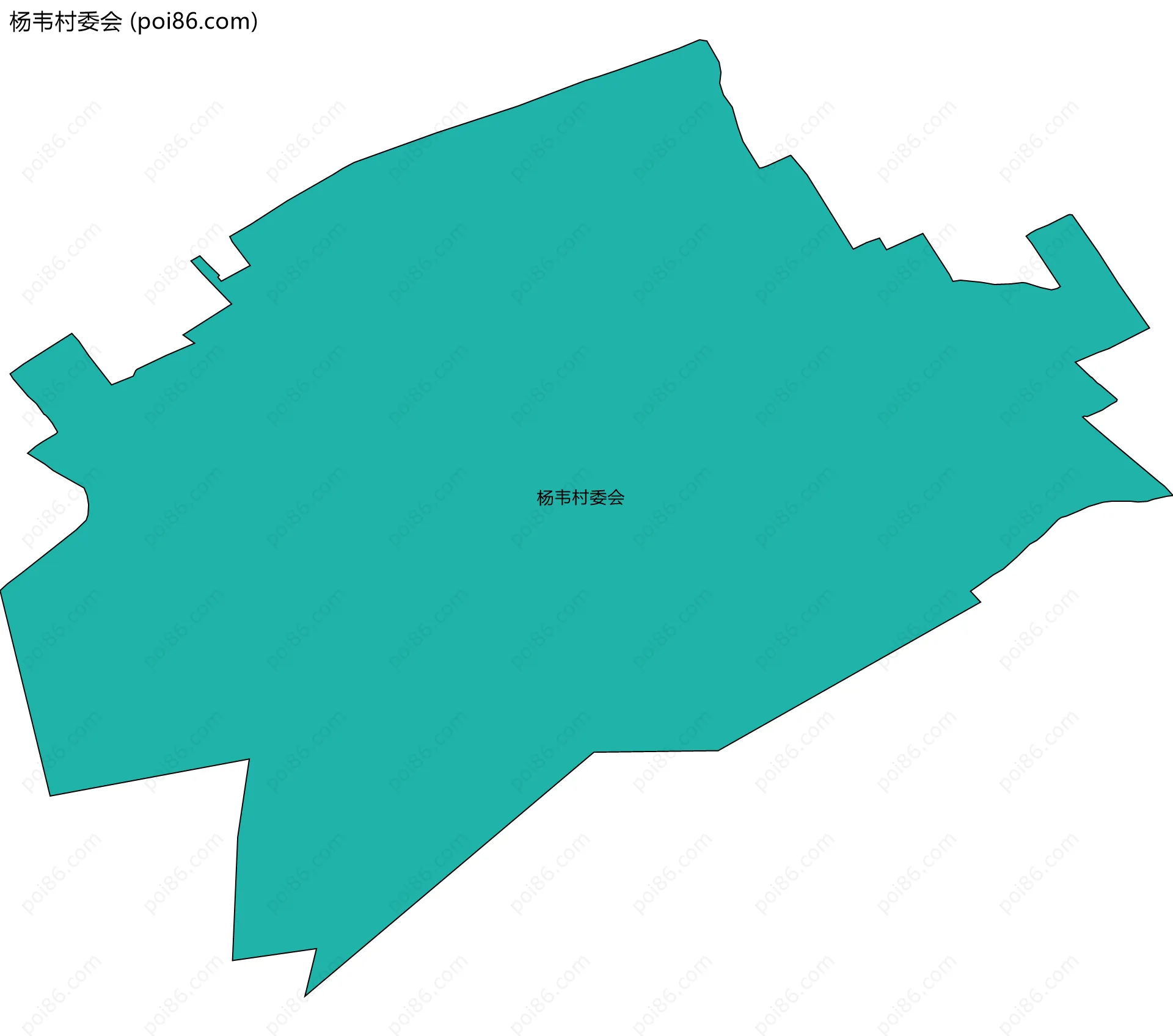 杨韦村委会边界地图