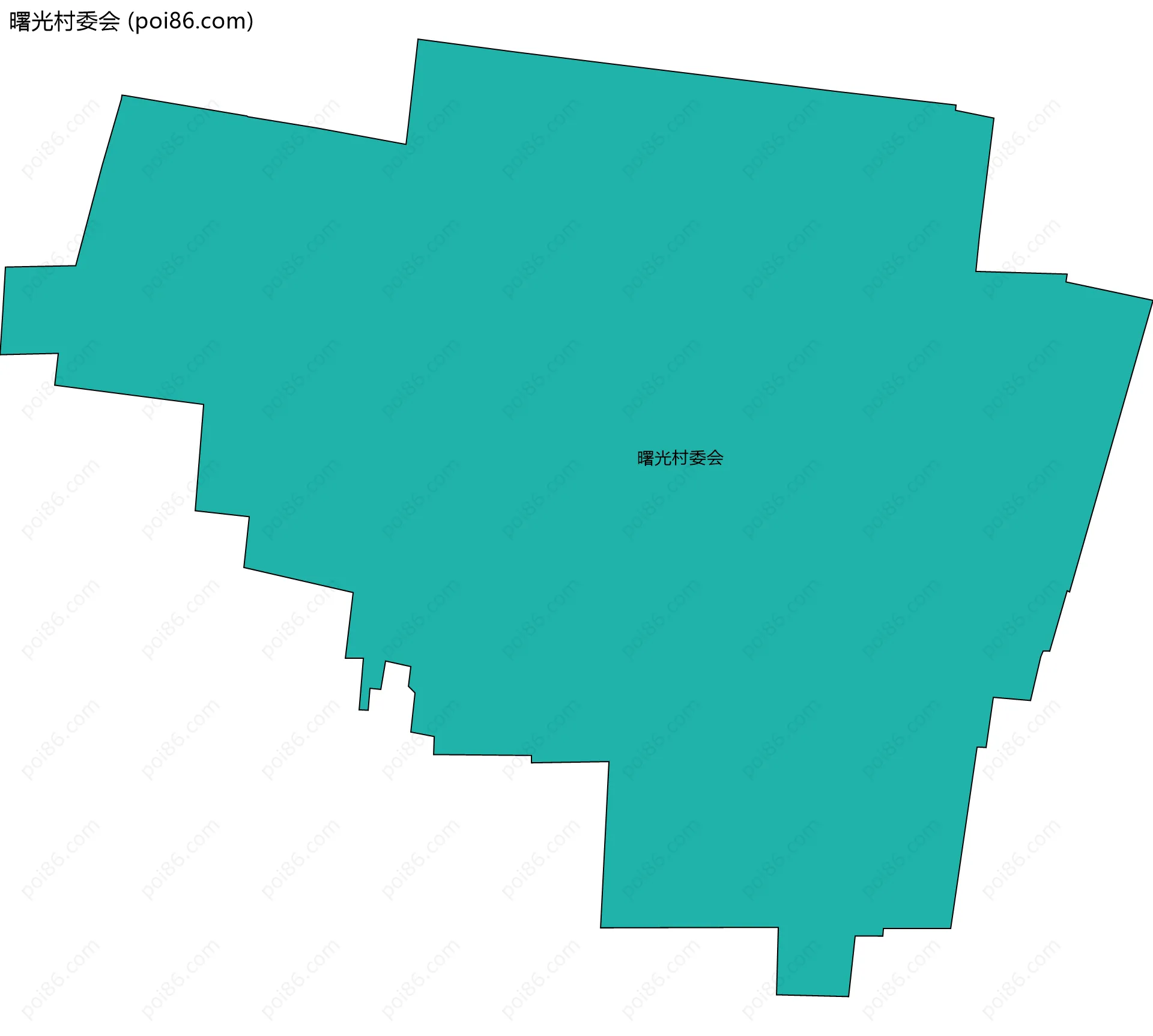 曙光村委会边界地图