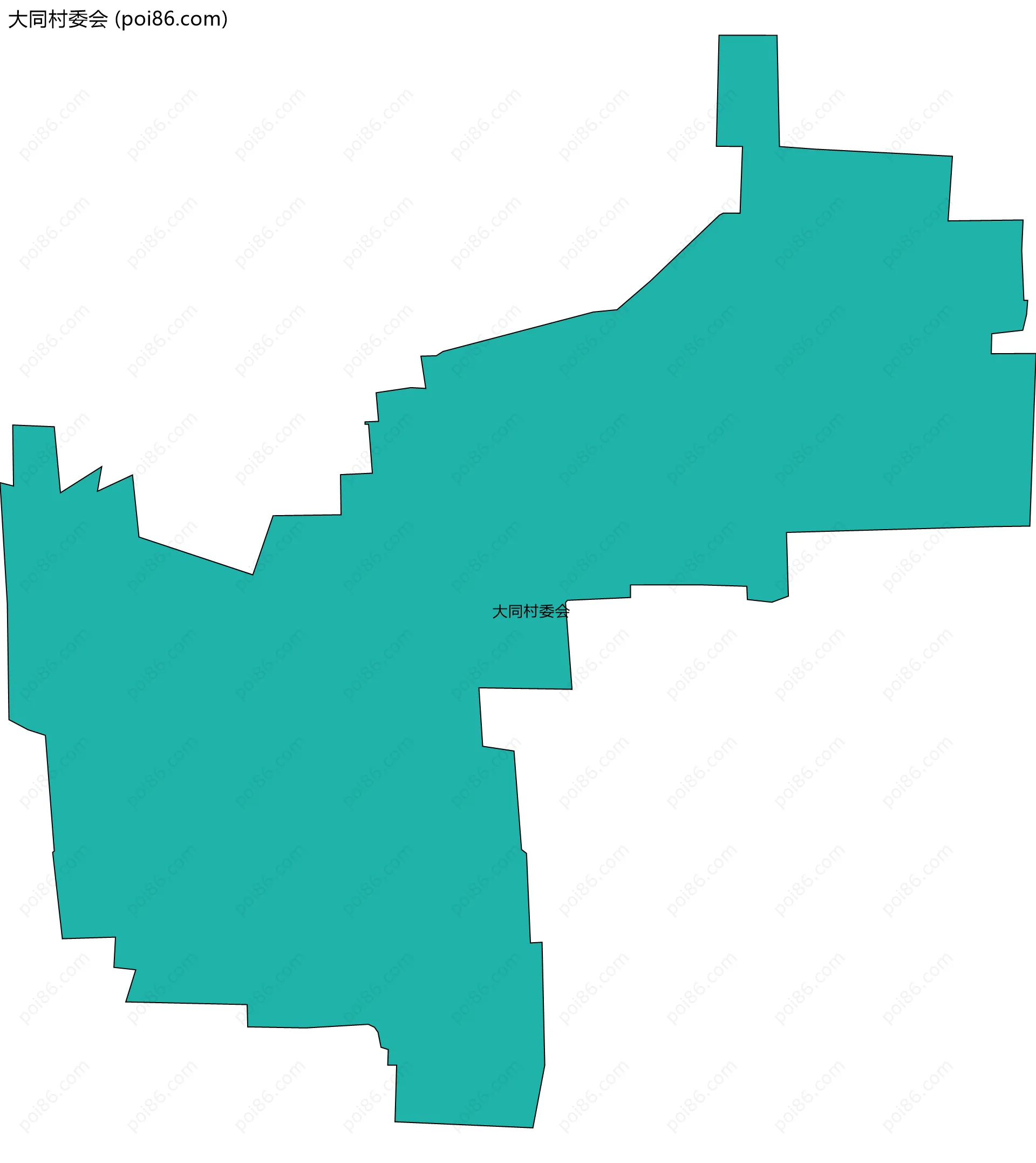 大同村委会边界地图