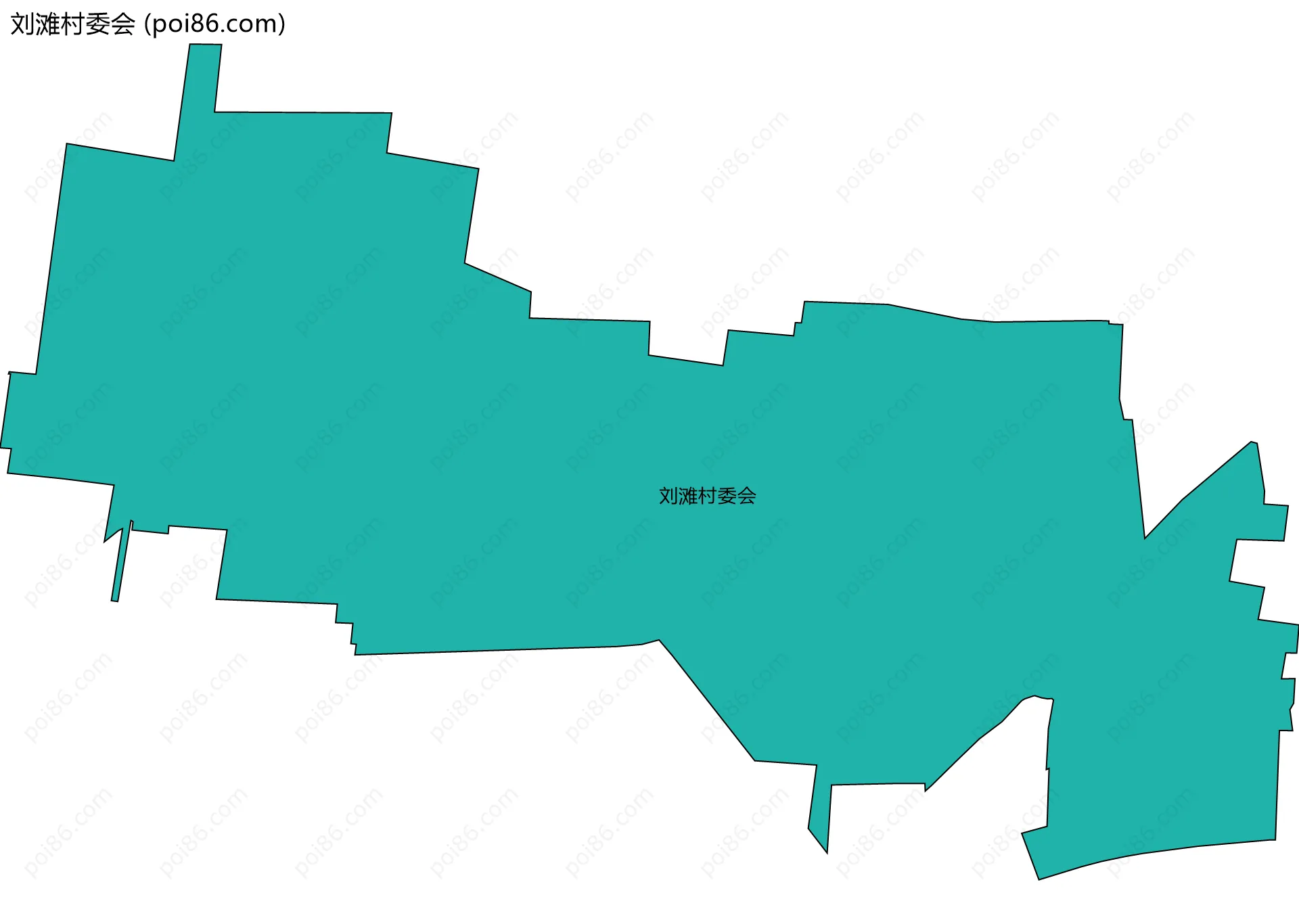 刘滩村委会边界地图