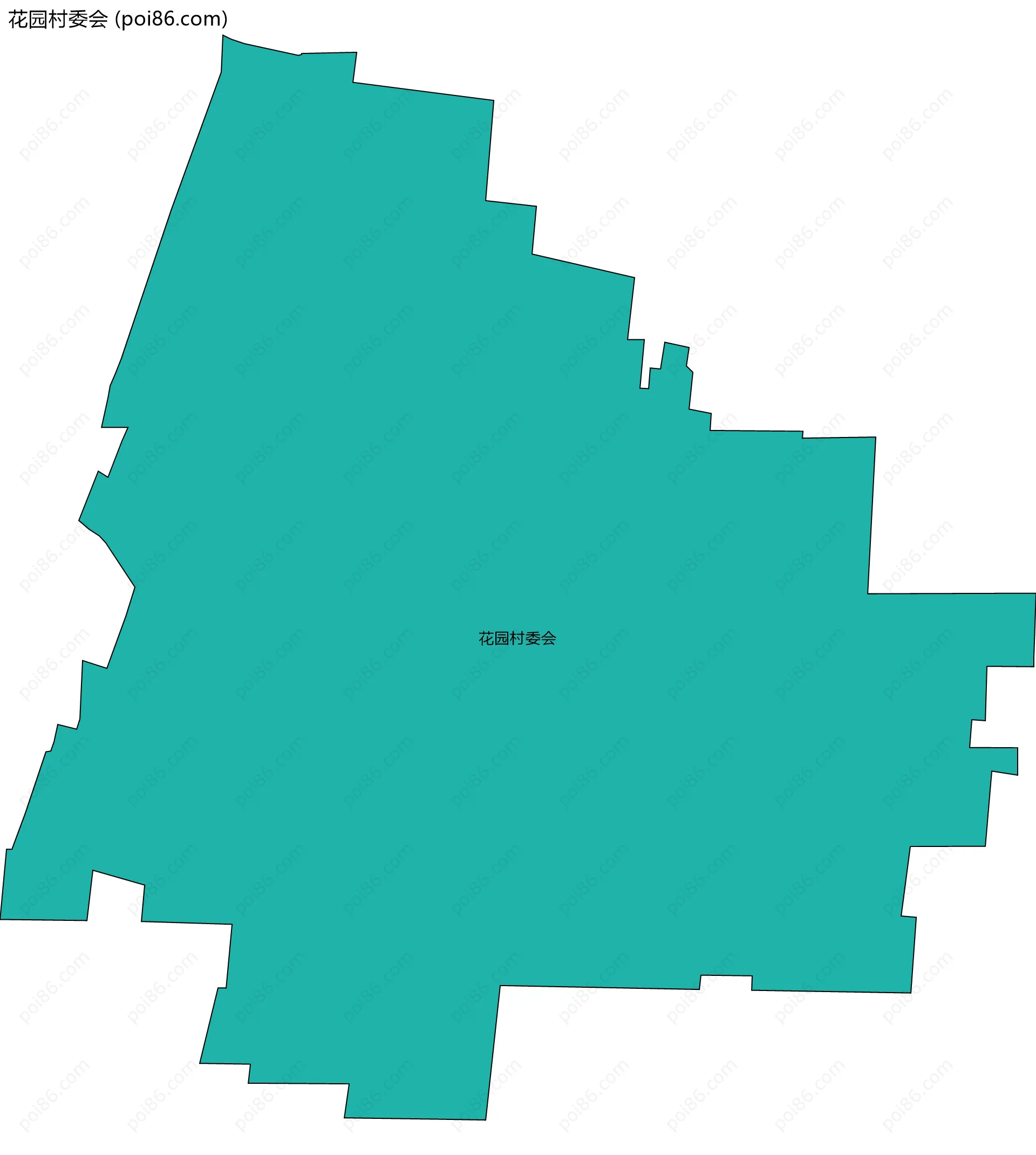 花园村委会边界地图