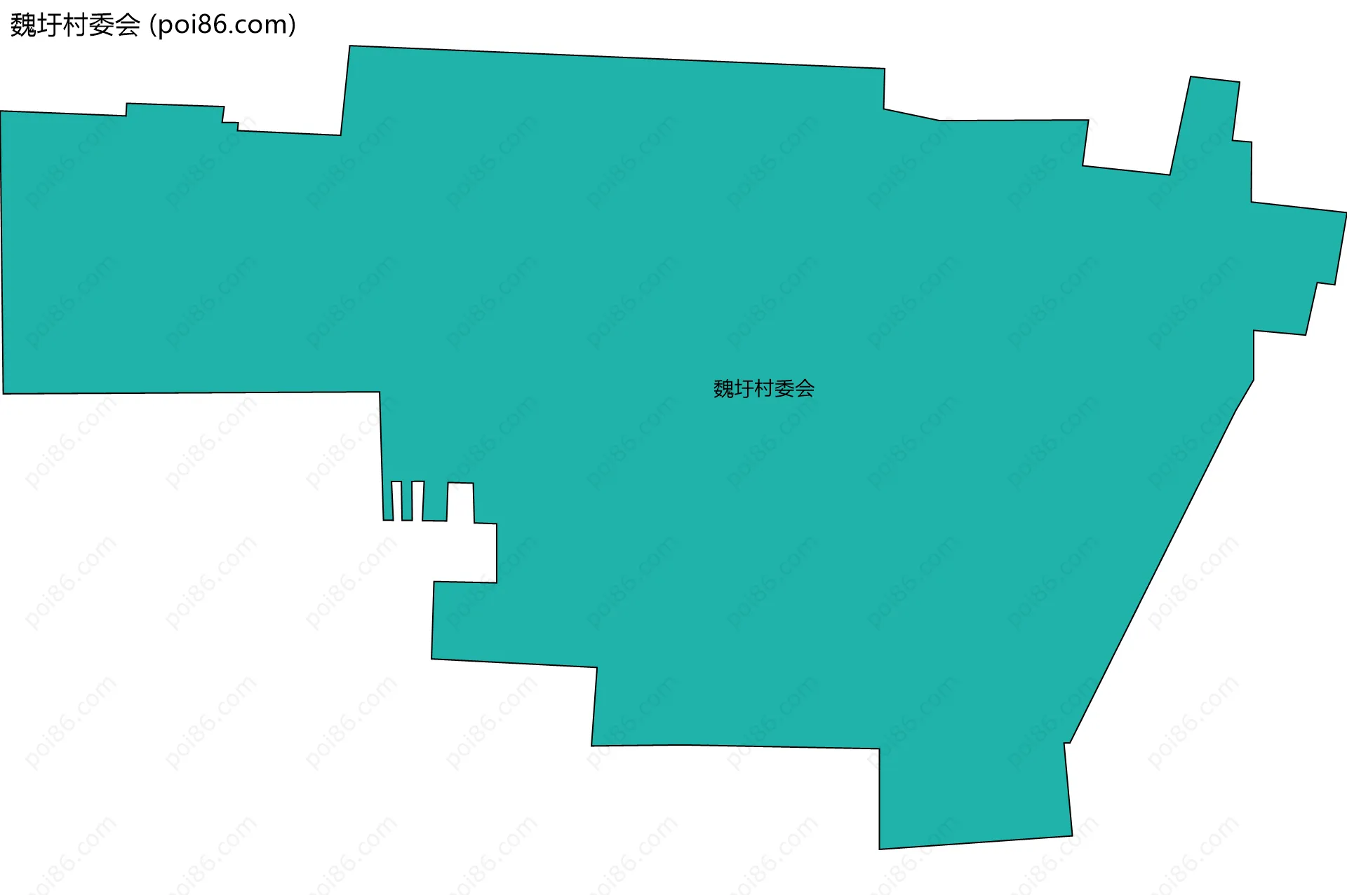 魏圩村委会边界地图