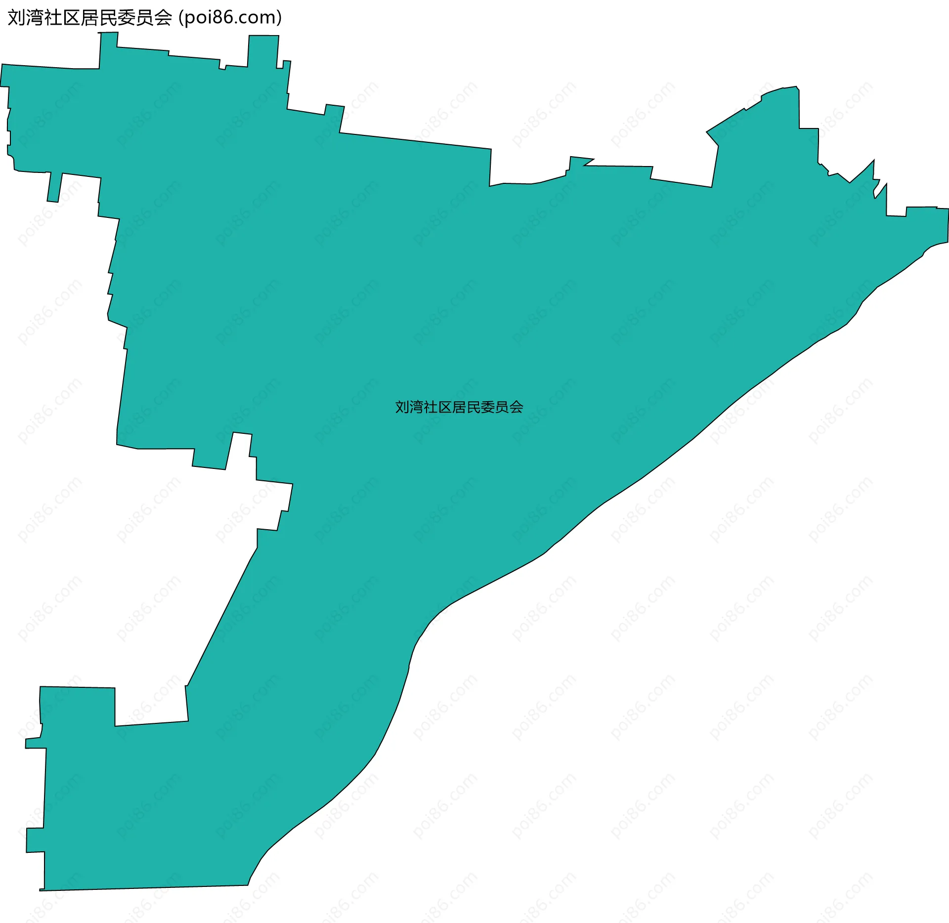 刘湾社区居民委员会边界地图