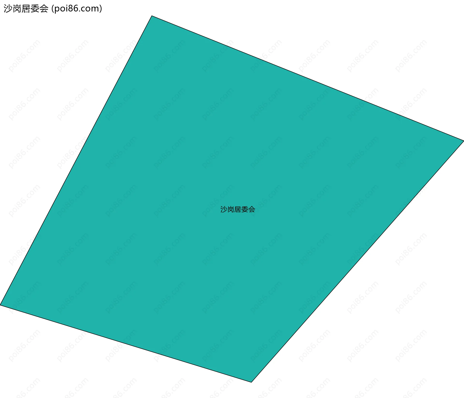 沙岗居委会边界地图