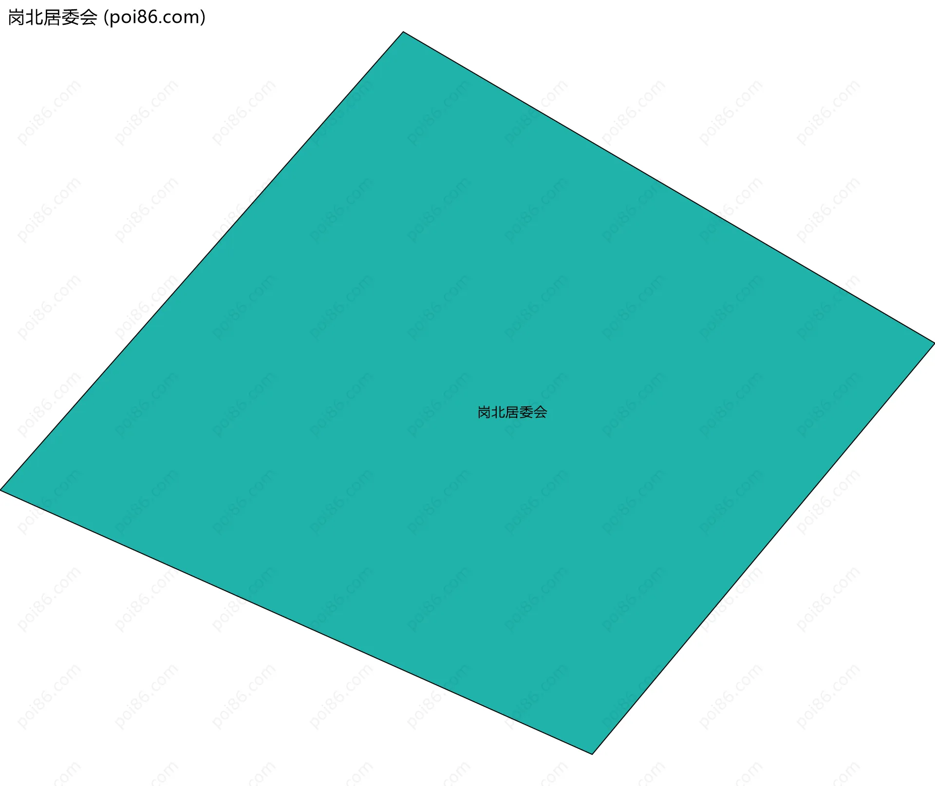 岗北居委会边界地图