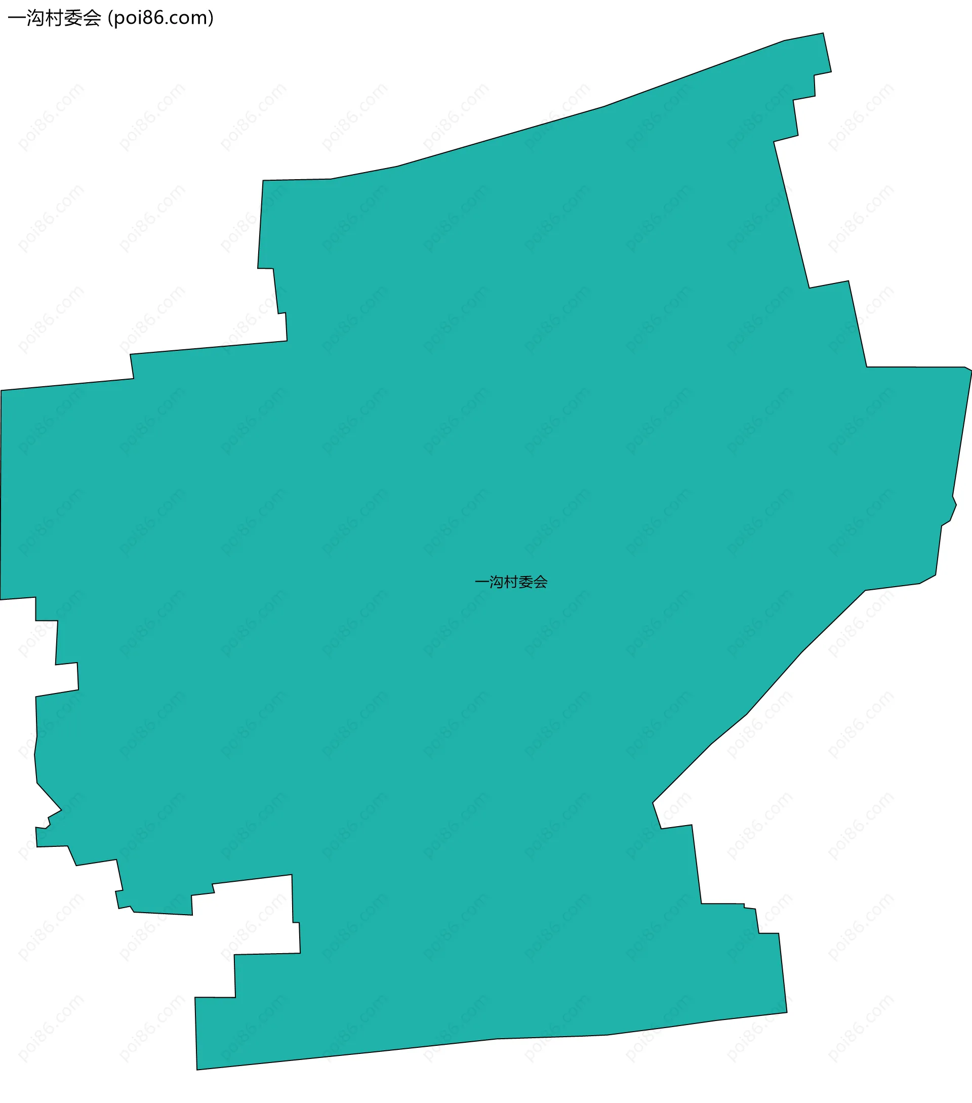 一沟村委会边界地图