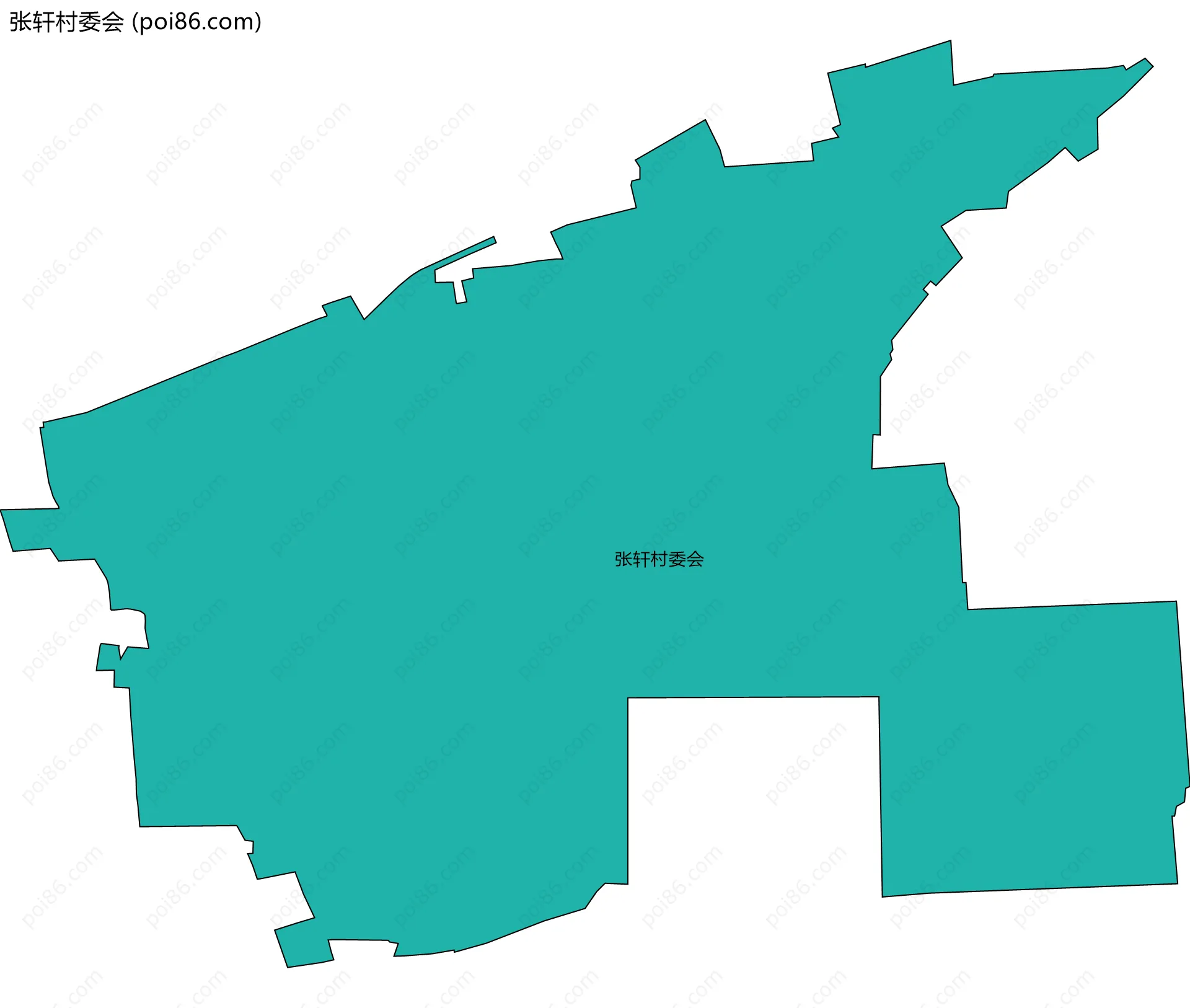张轩村委会边界地图