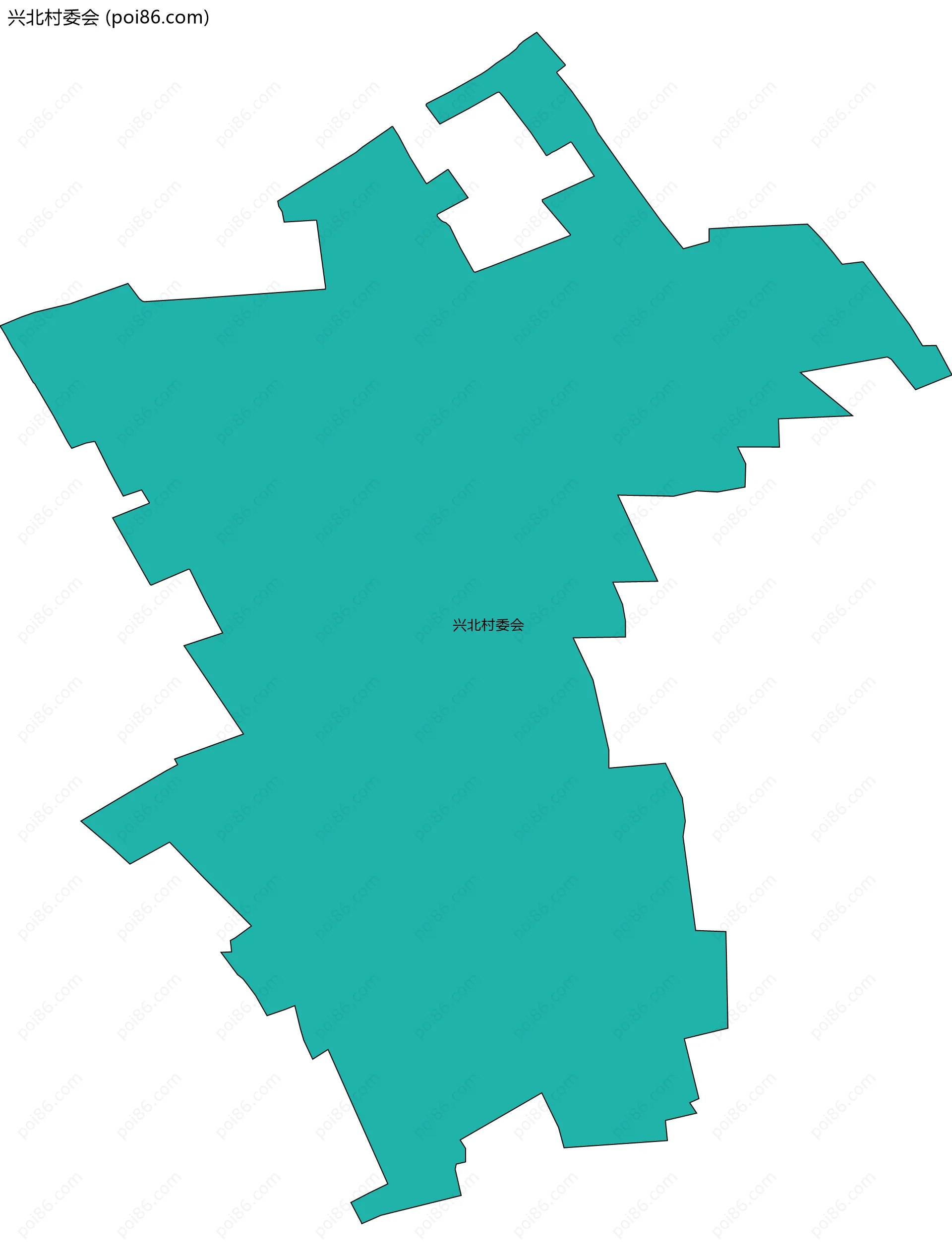 兴北村委会边界地图