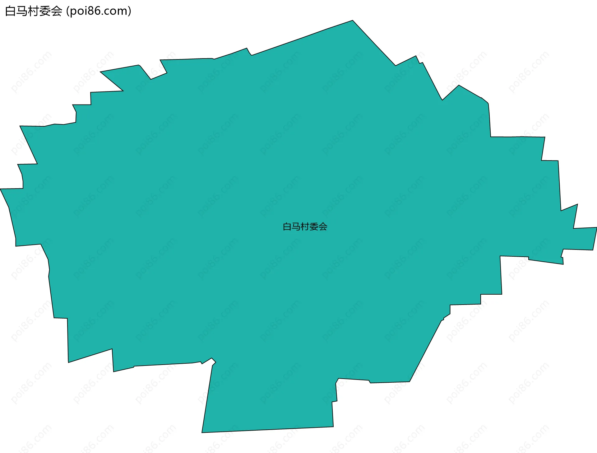 白马村委会边界地图