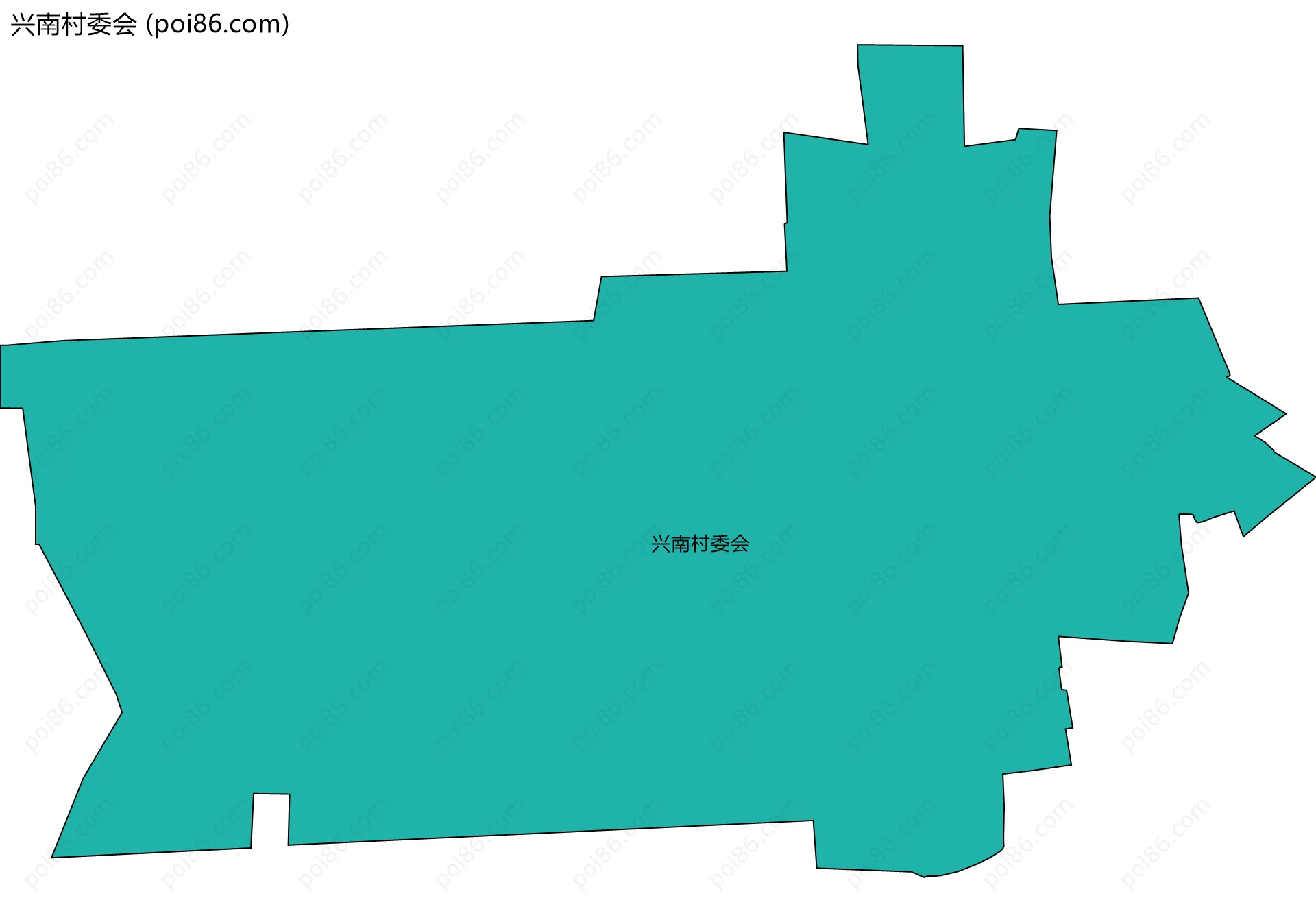 兴南村委会边界地图