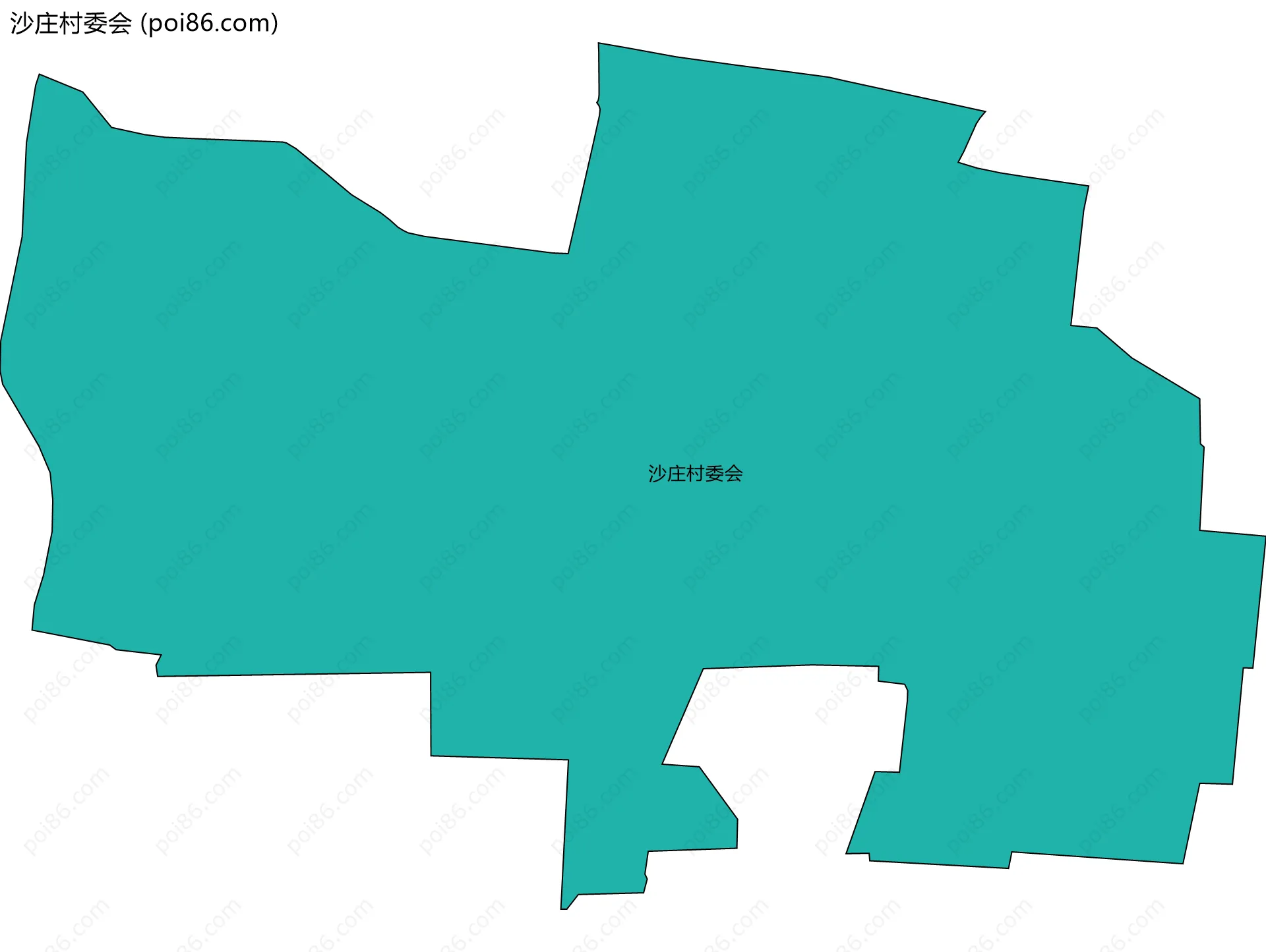 沙庄村委会边界地图
