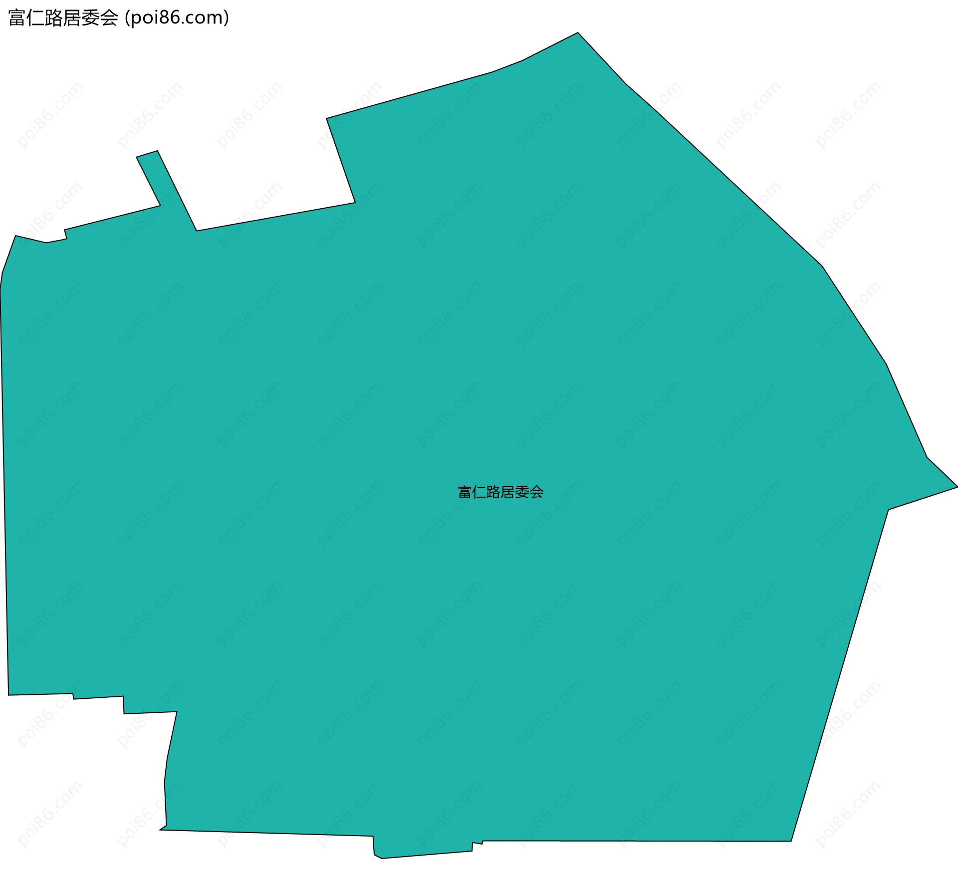 富仁路居委会边界地图
