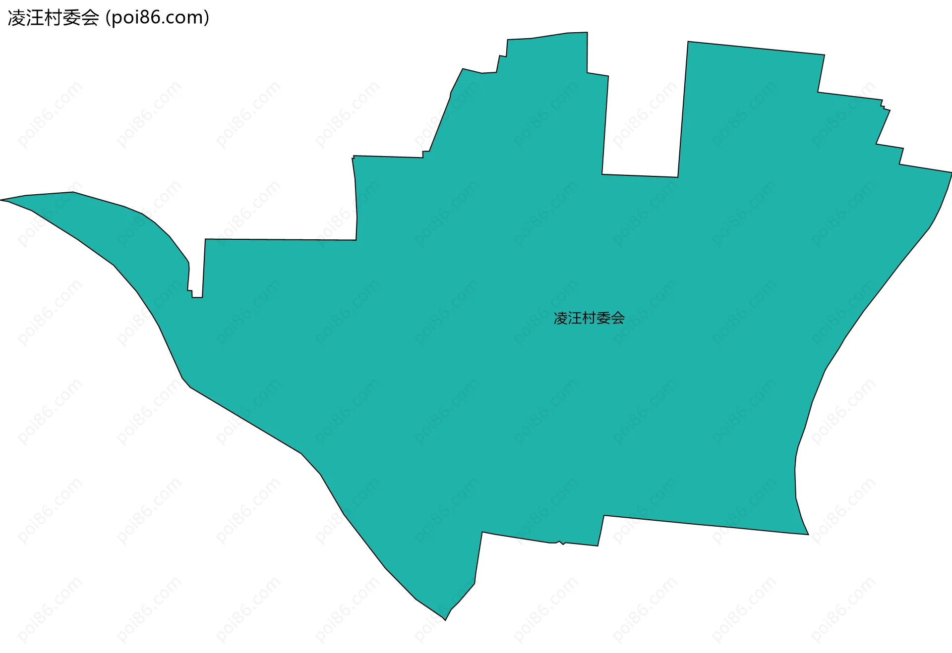 凌汪村委会边界地图