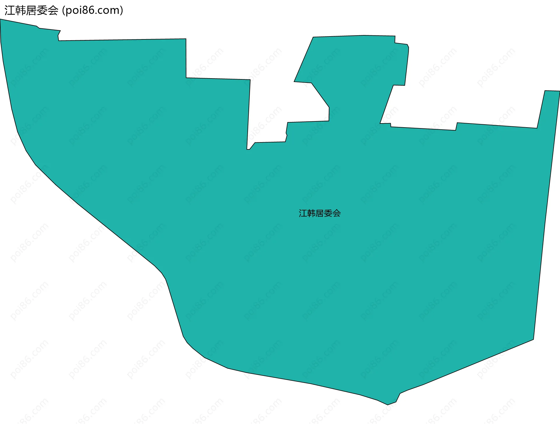 江韩居委会边界地图