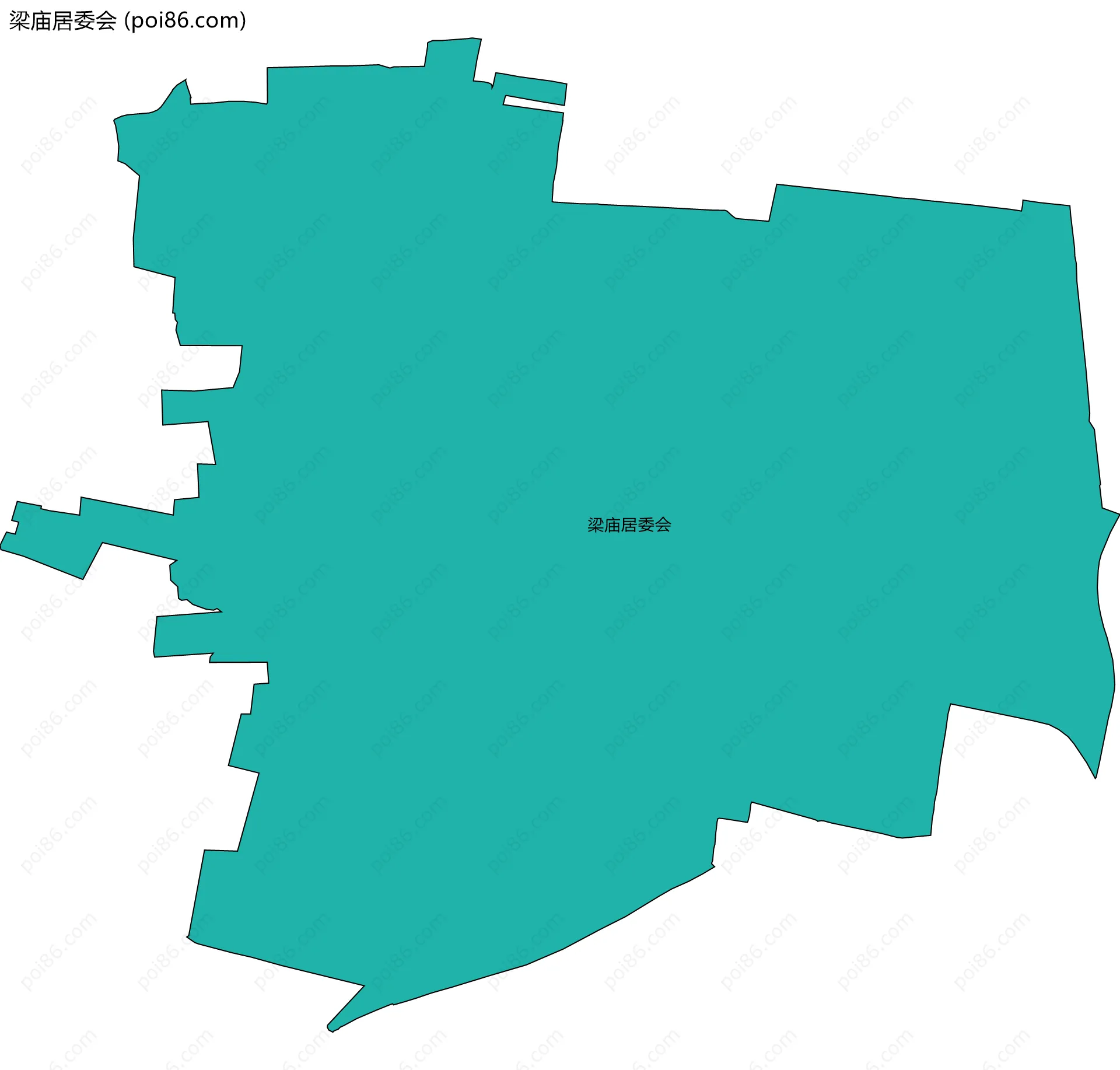 梁庙居委会边界地图
