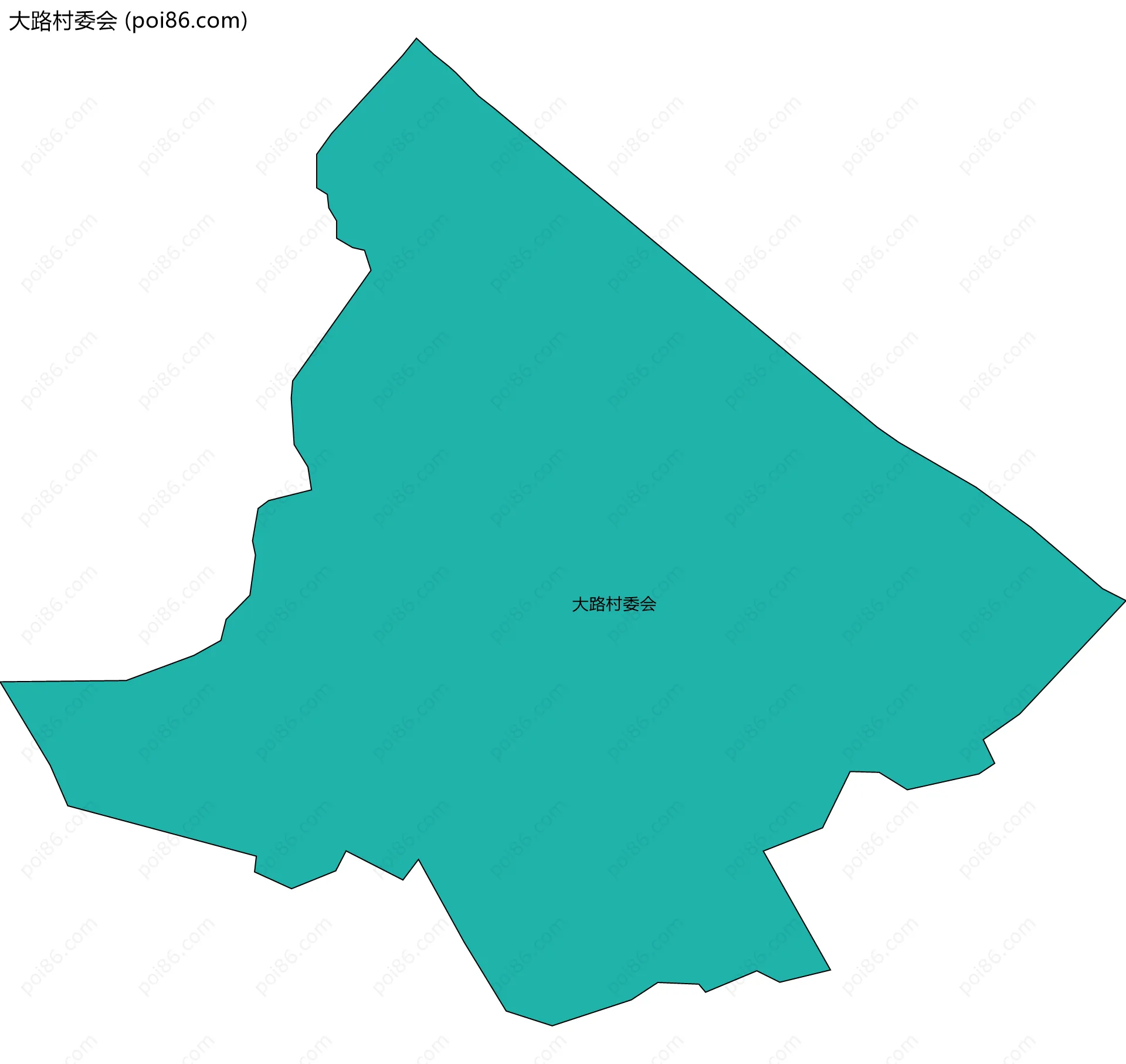 大路村委会边界地图