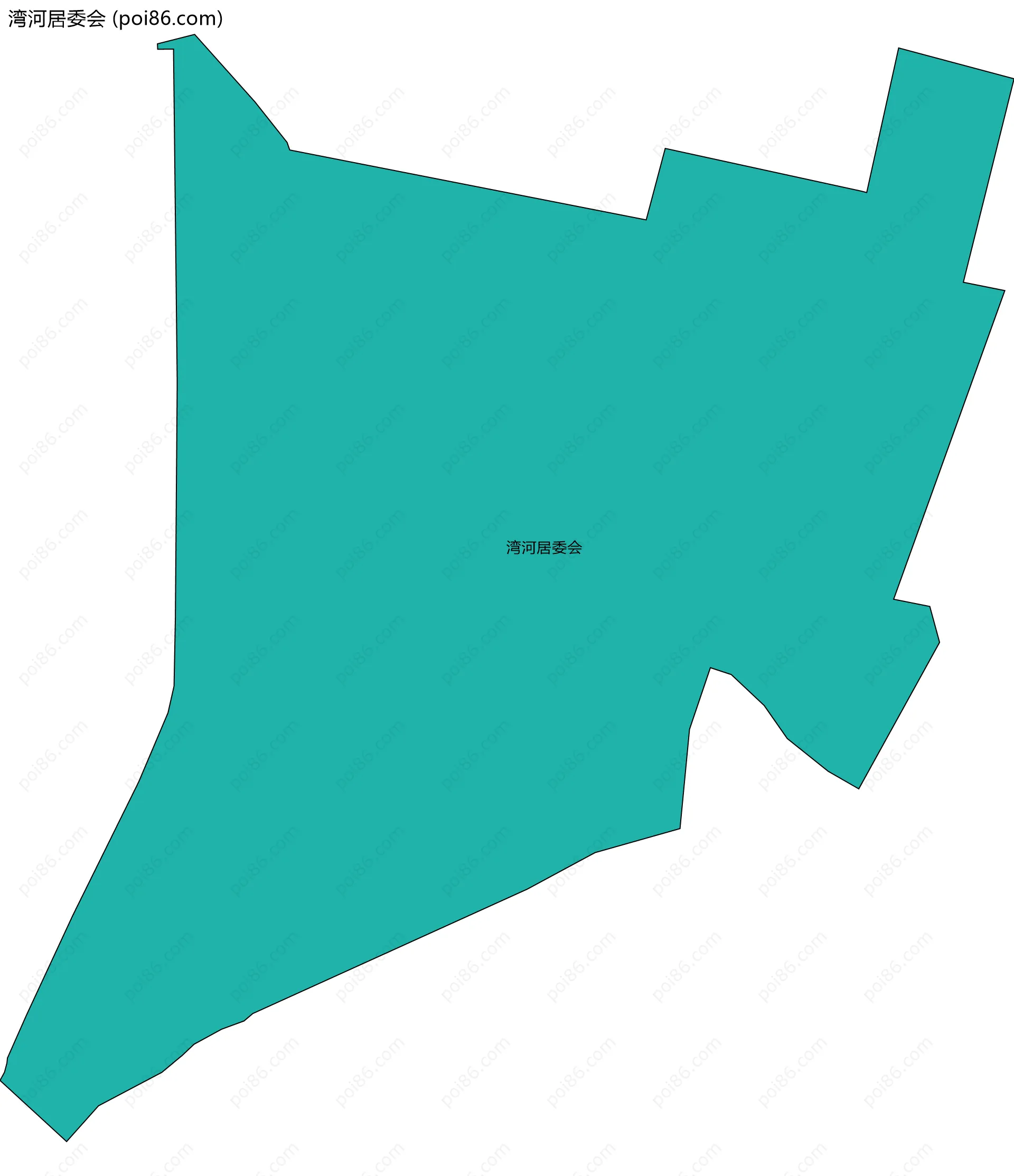 湾河居委会边界地图