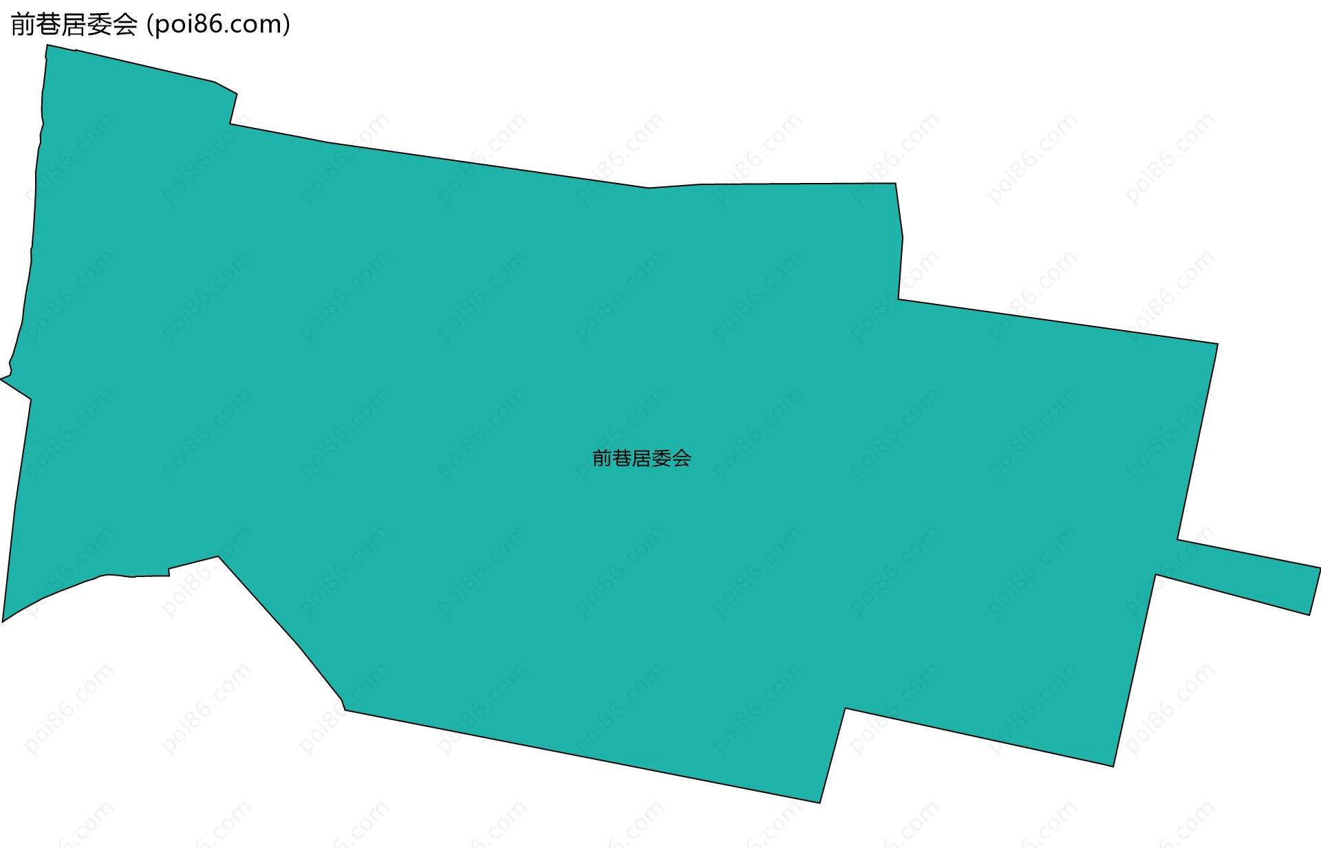 前巷居委会边界地图