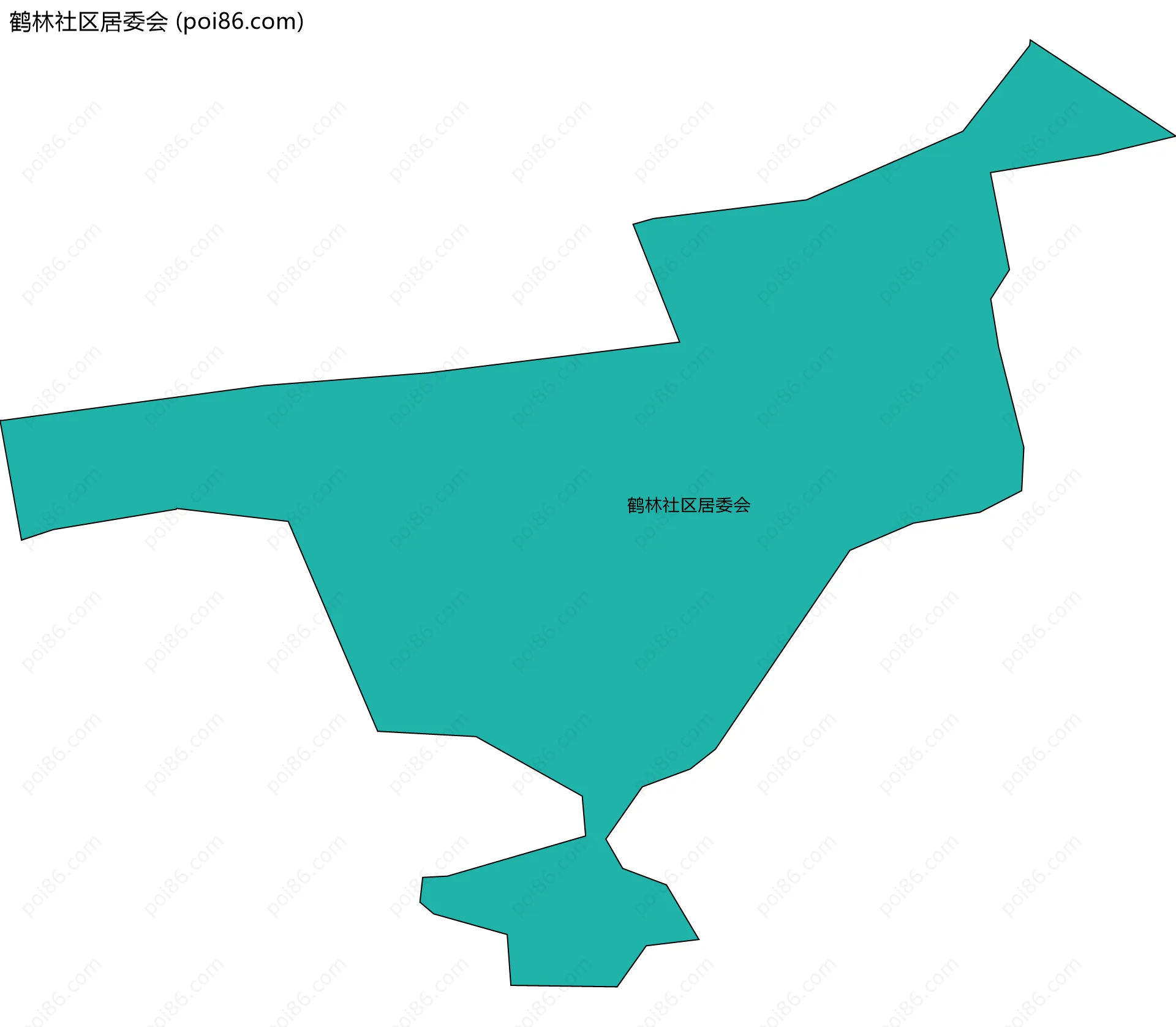 鹤林社区居委会边界地图