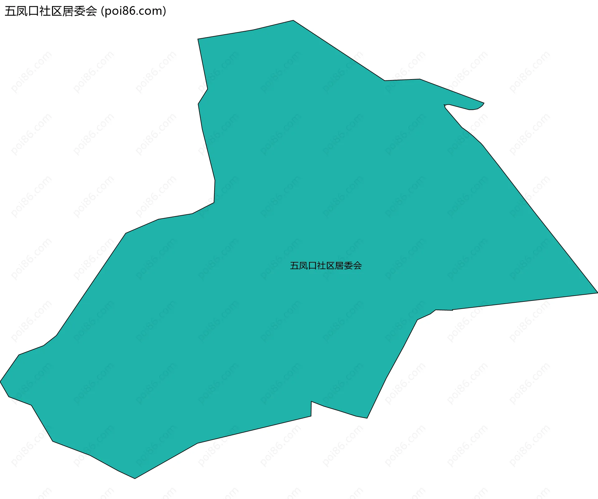 五凤口社区居委会边界地图