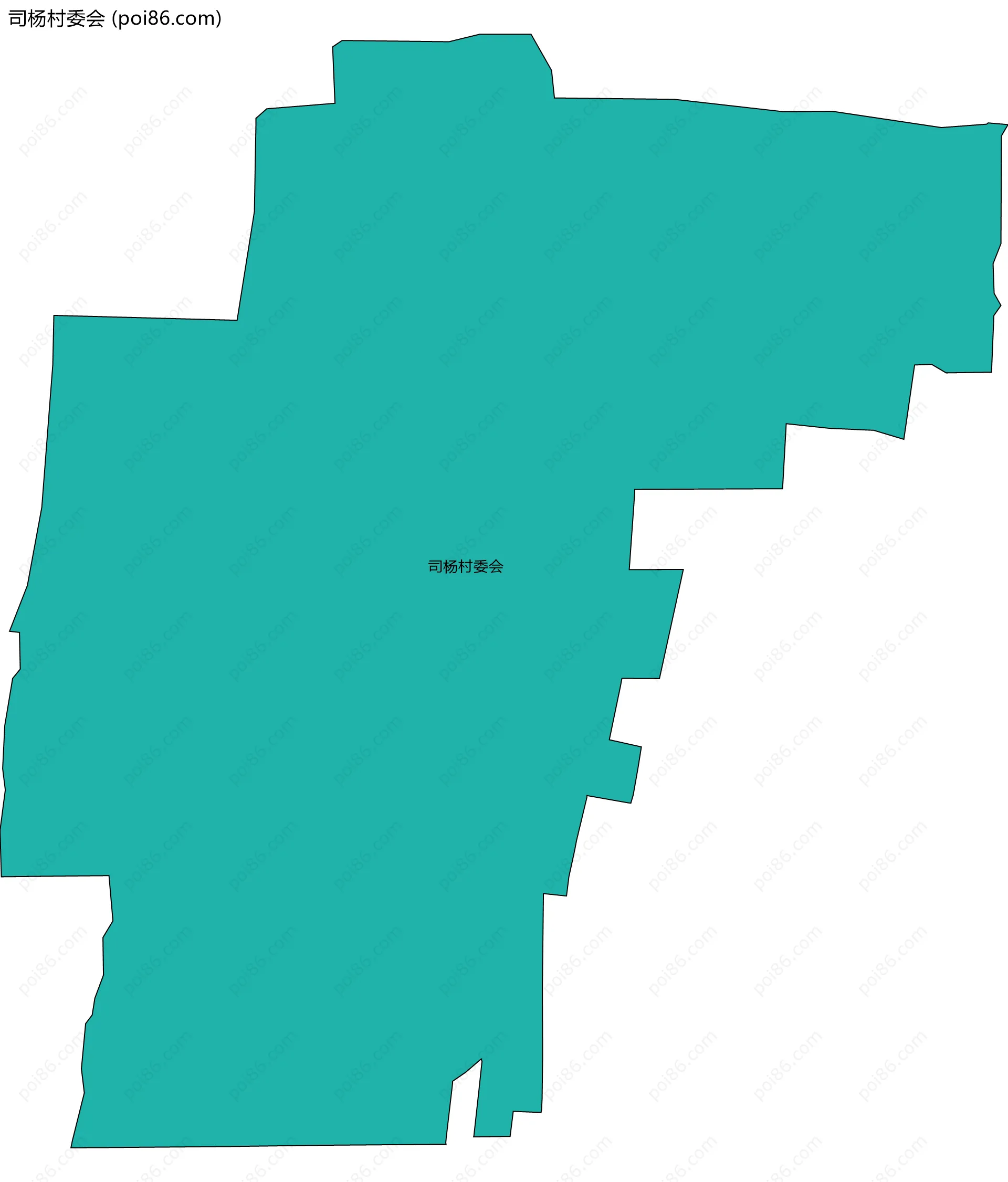 司杨村委会边界地图