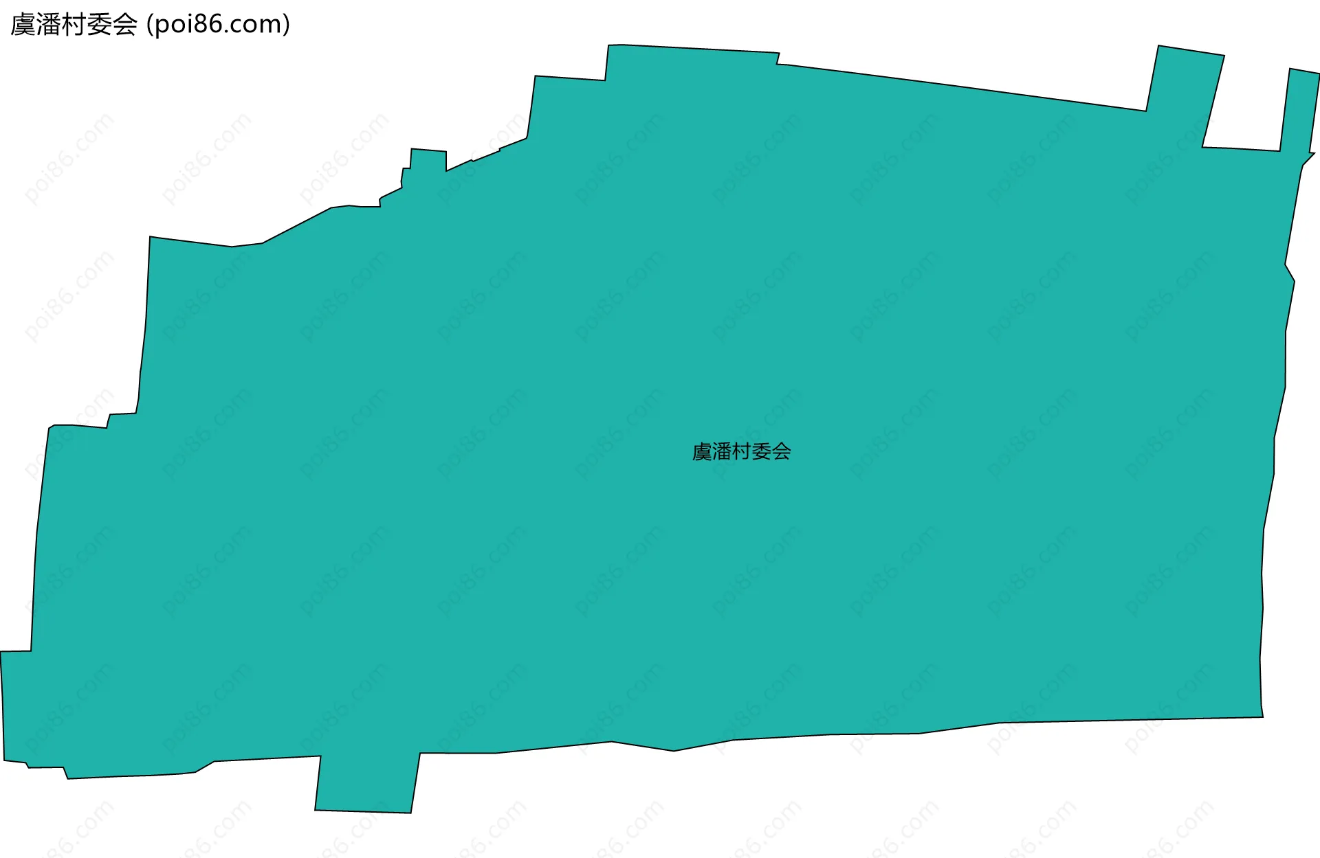 虞潘村委会边界地图