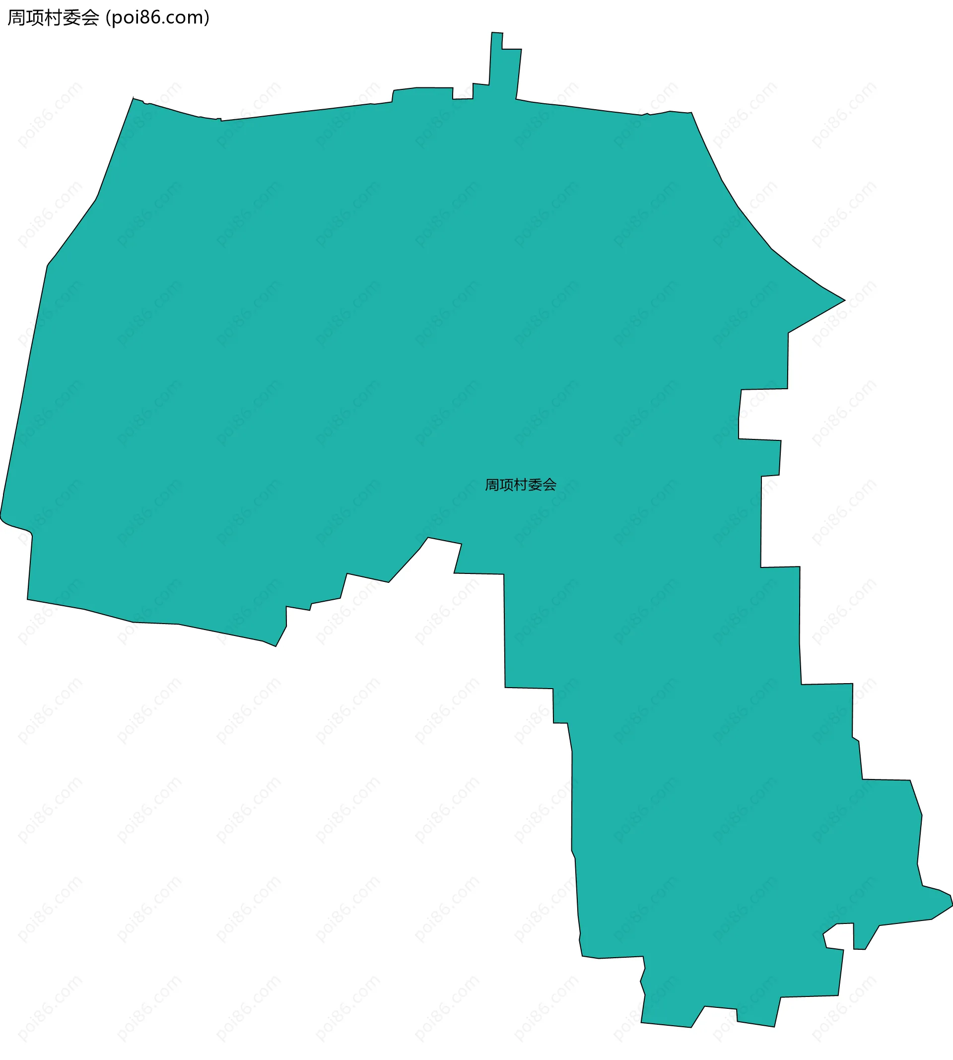 周项村委会边界地图