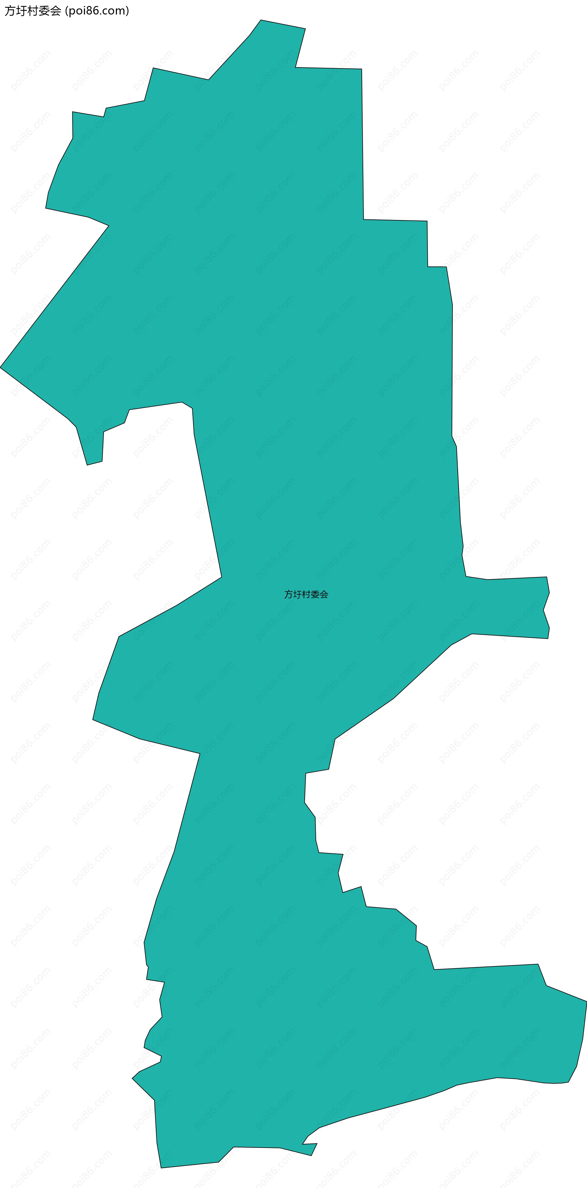 方圩村委会边界地图
