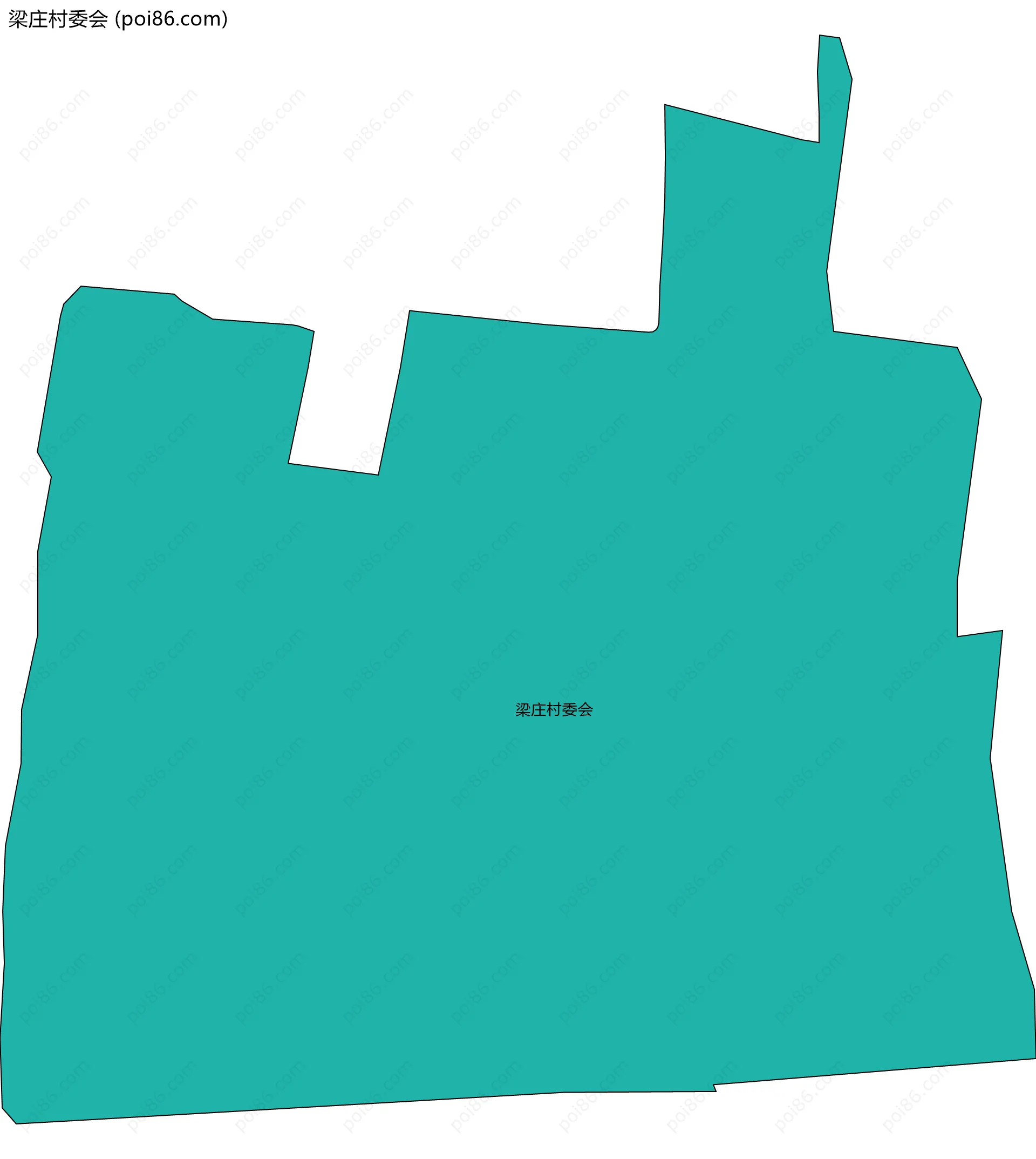 梁庄村委会边界地图