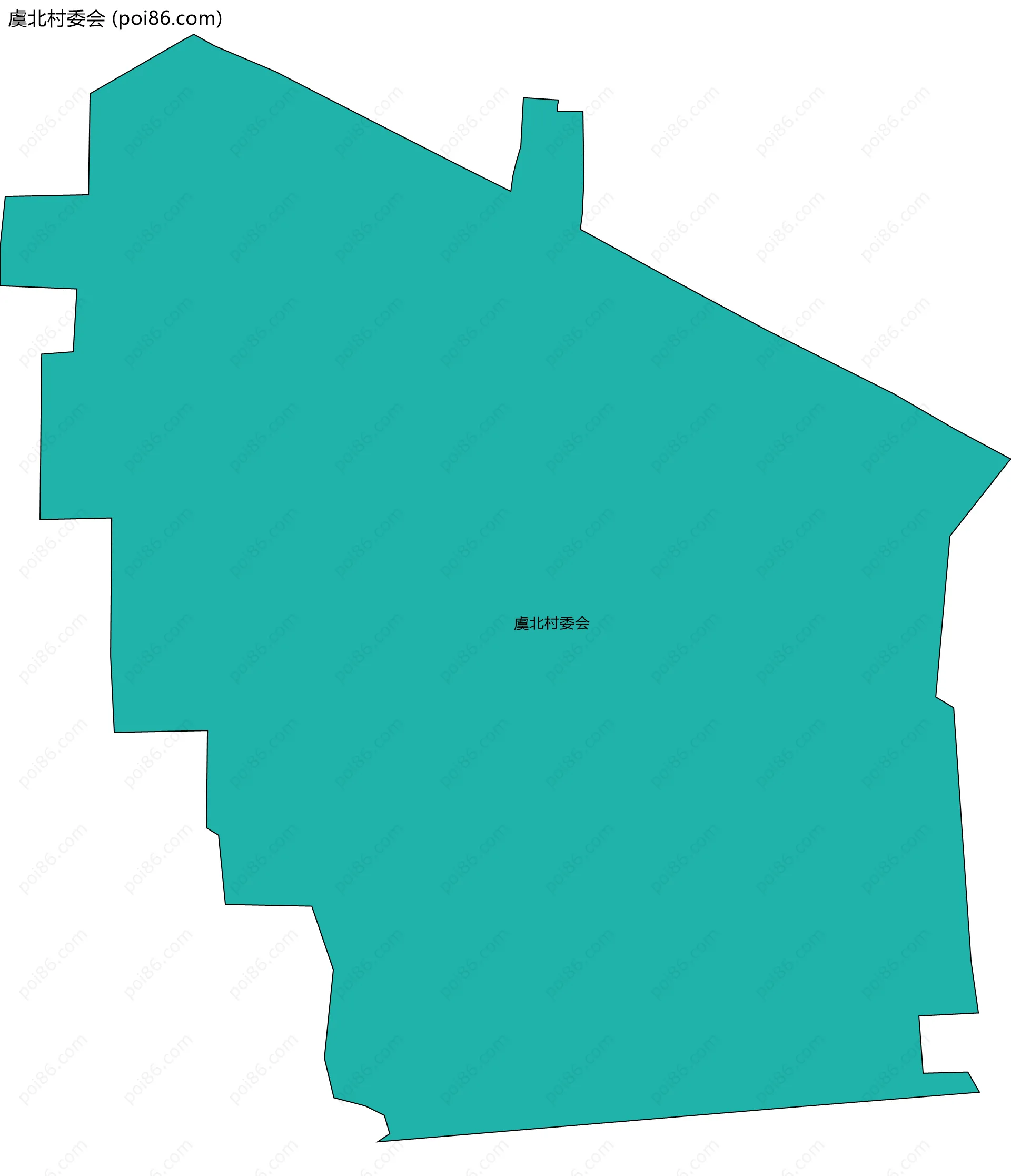 虞北村委会边界地图