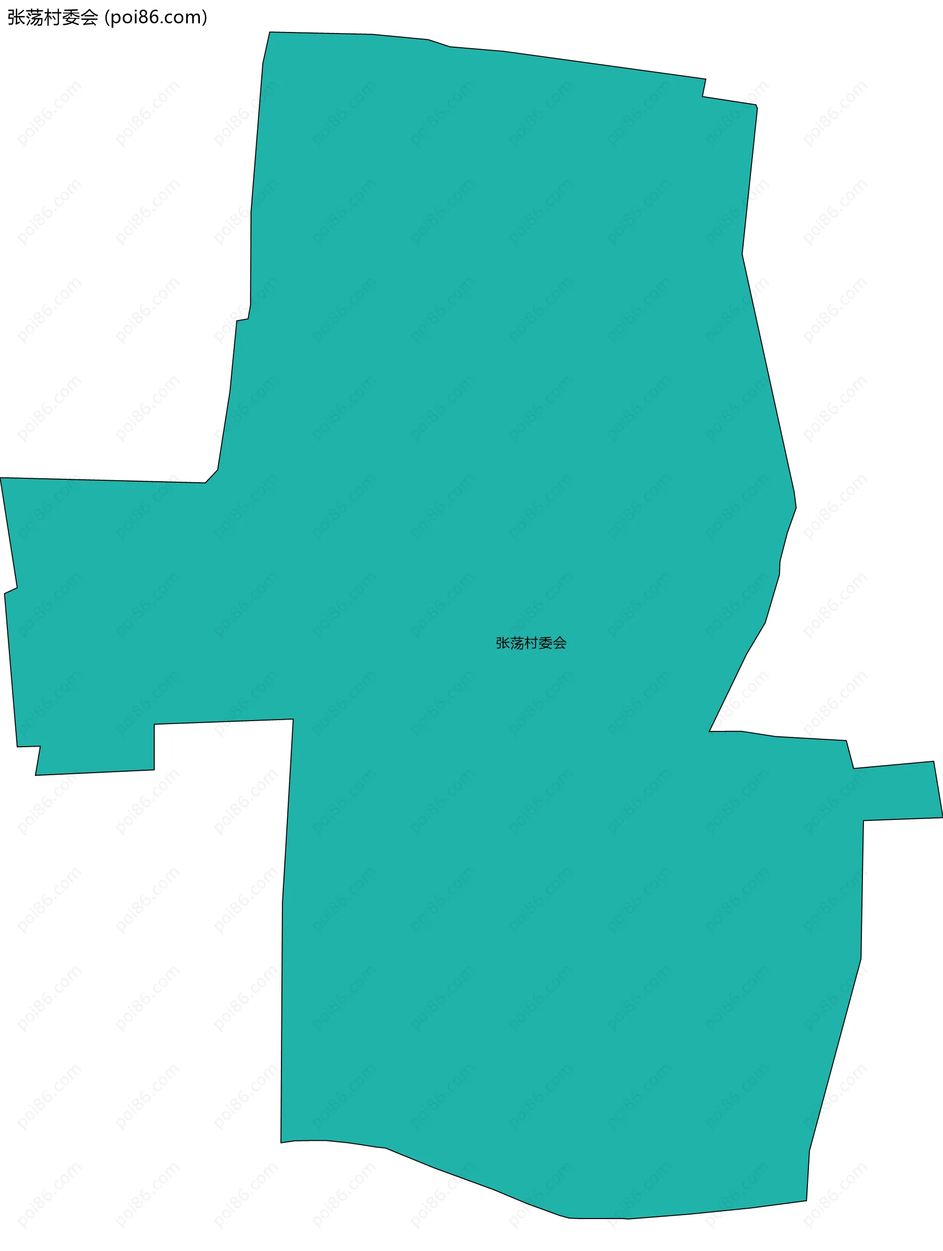 张荡村委会边界地图