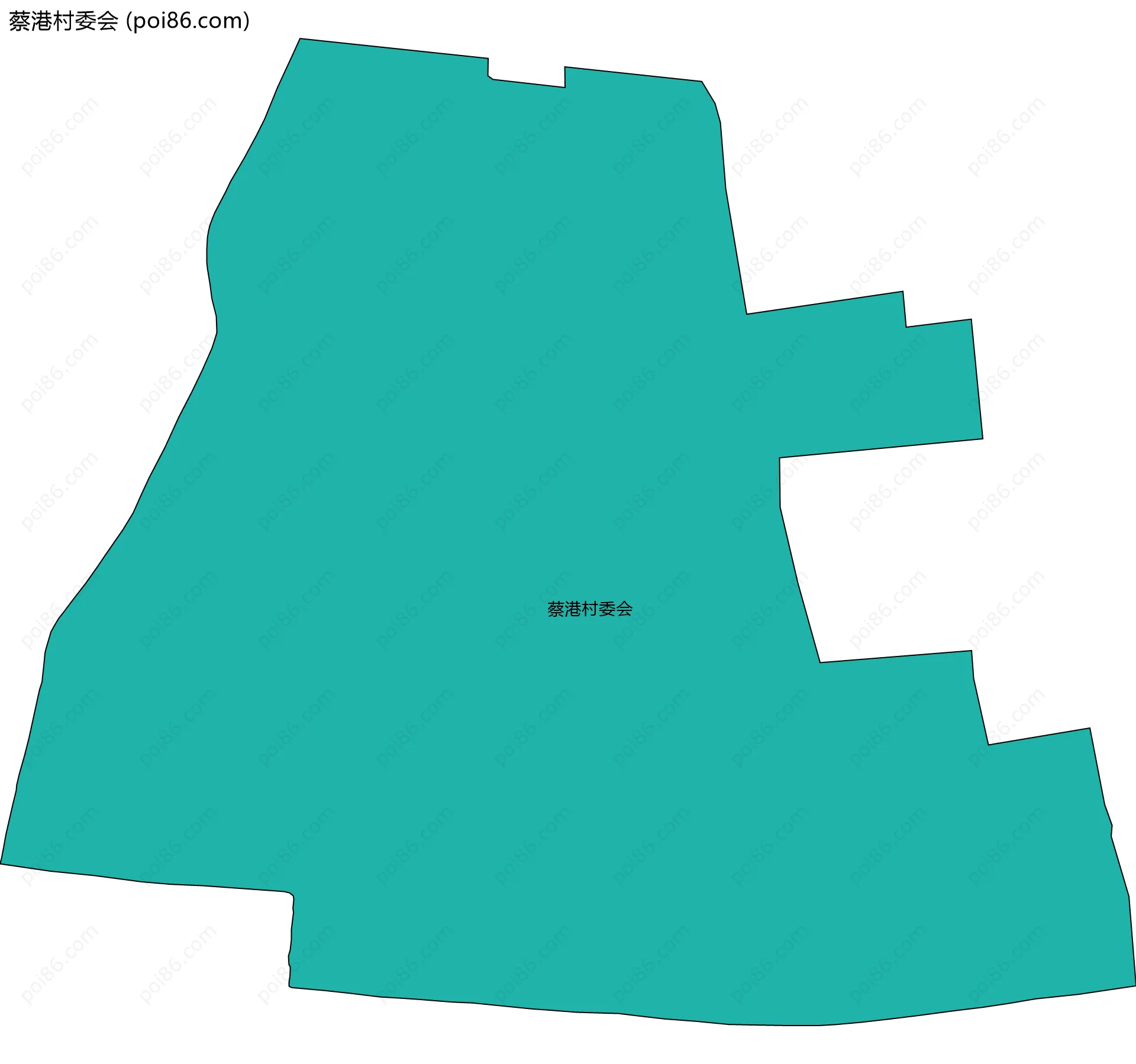 蔡港村委会边界地图
