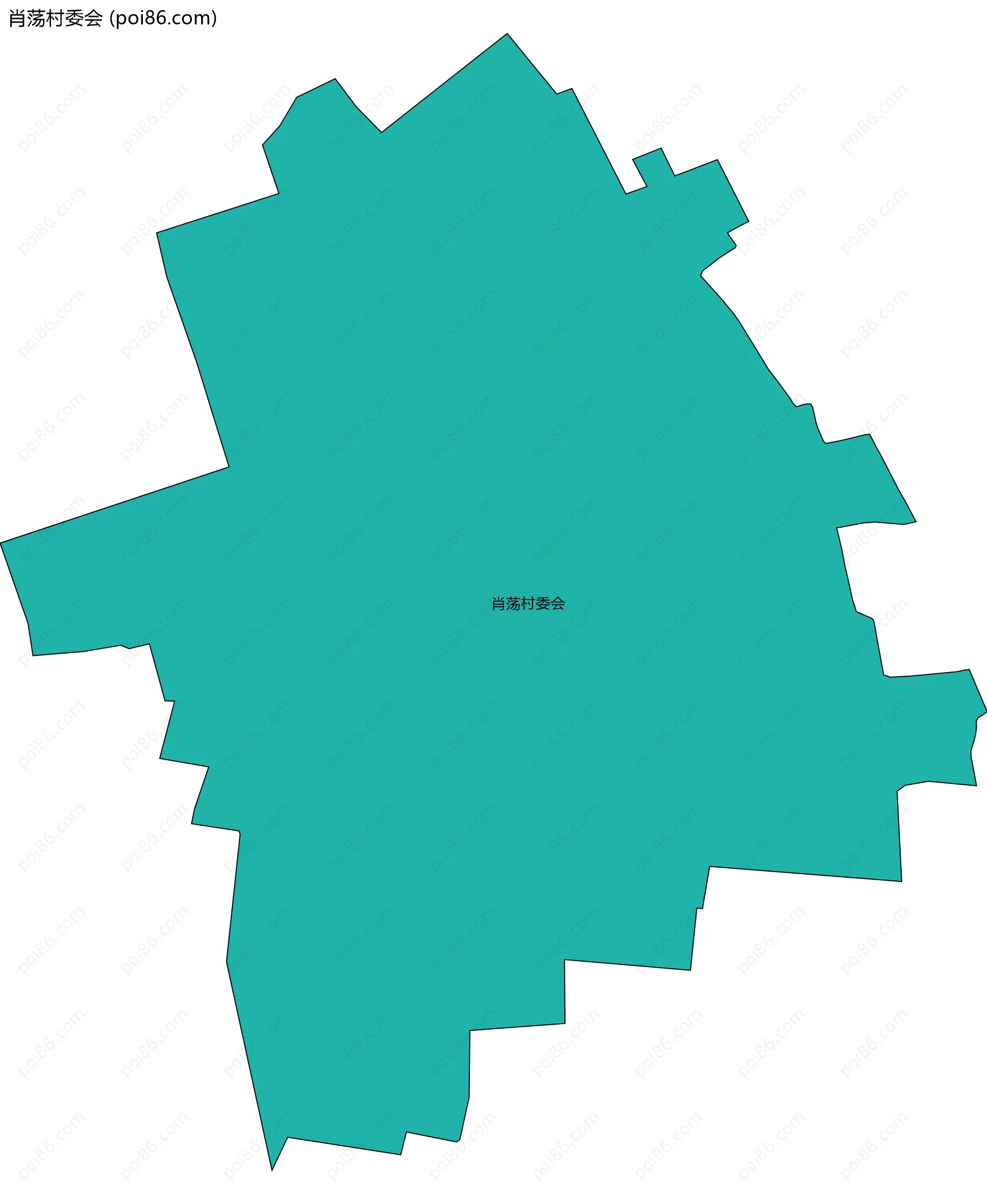 肖荡村委会边界地图