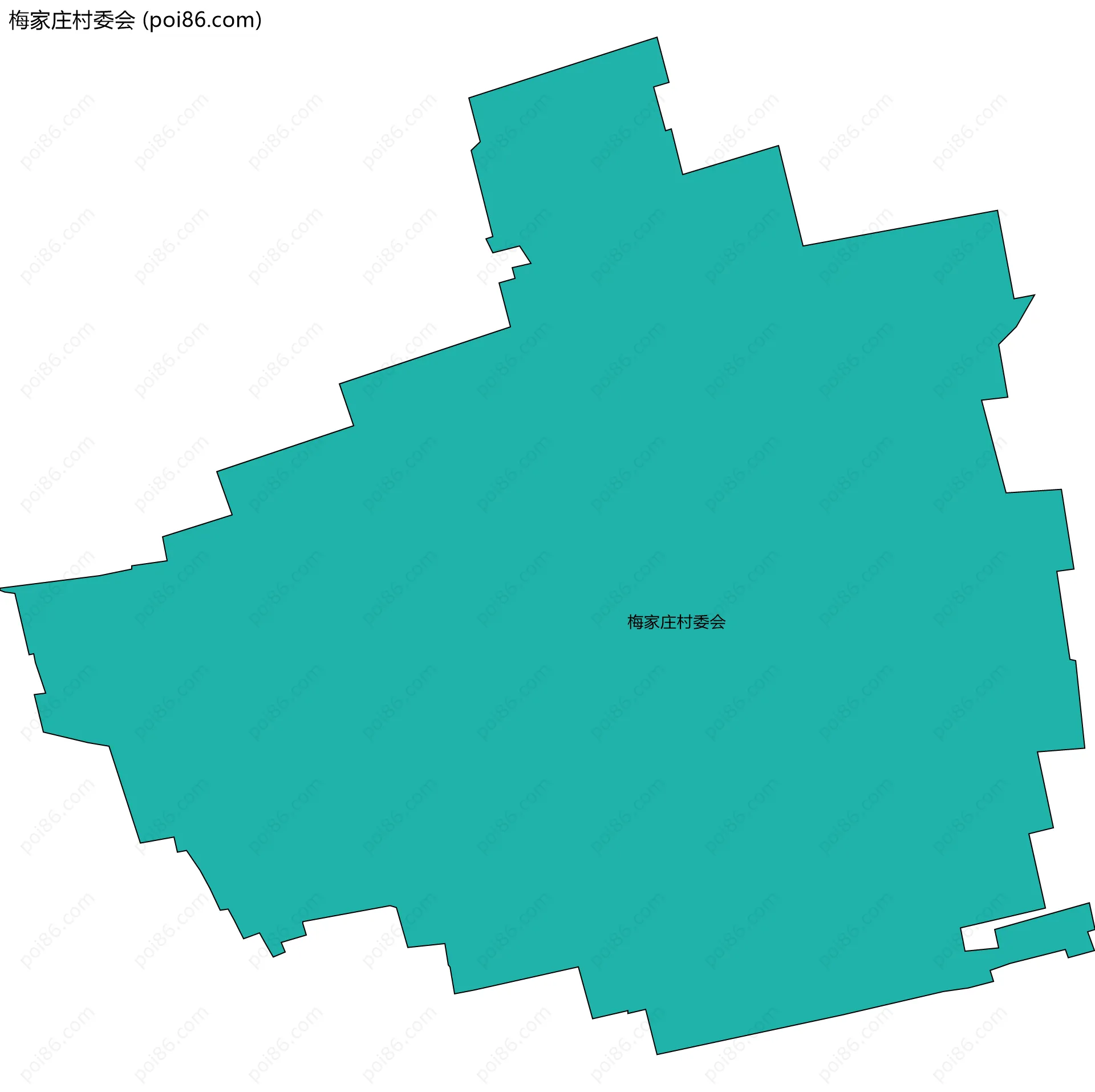 梅家庄村委会边界地图
