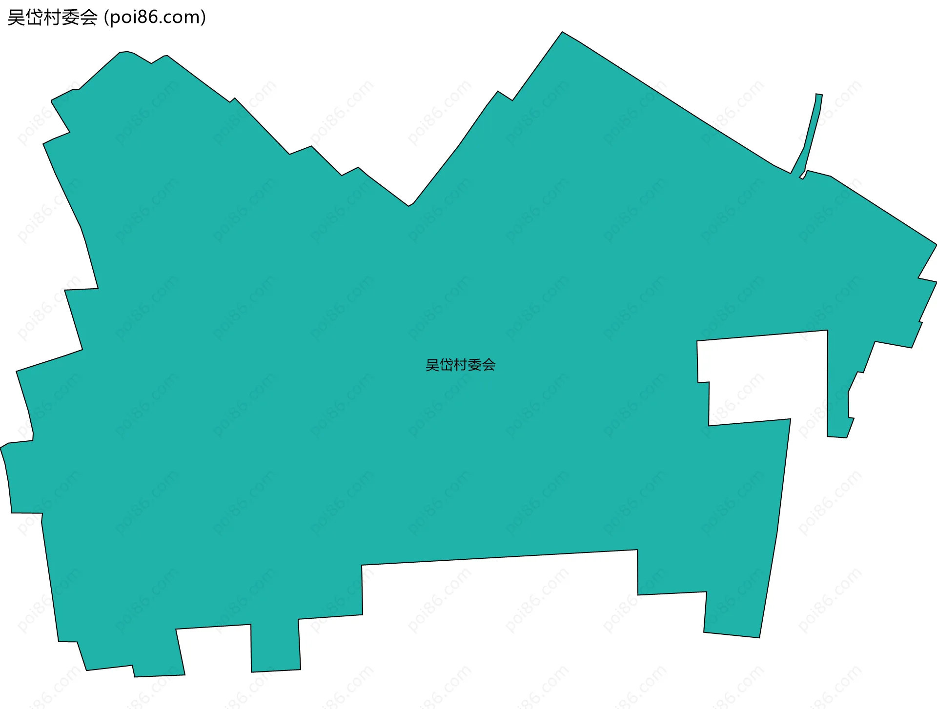 吴岱村委会边界地图